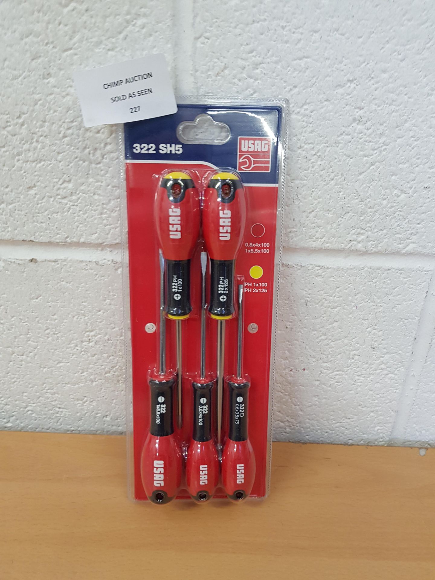 Brand new USAG 03220253 322 SH5 Screwdrivers (Set of 5) RRP £49.99.