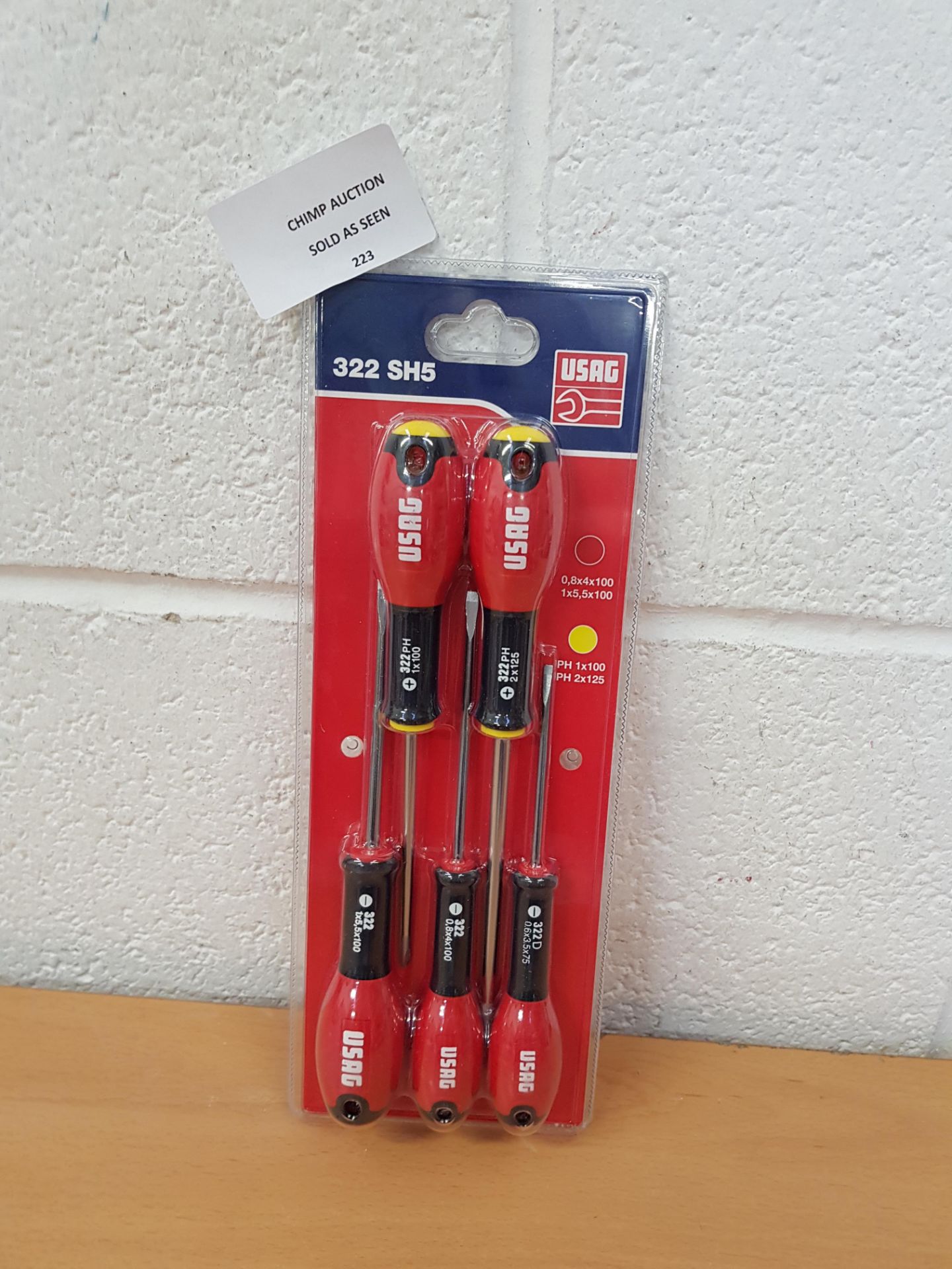 Brand new USAG 03220253 322 SH5 Screwdrivers (Set of 5) RRP £49.99.