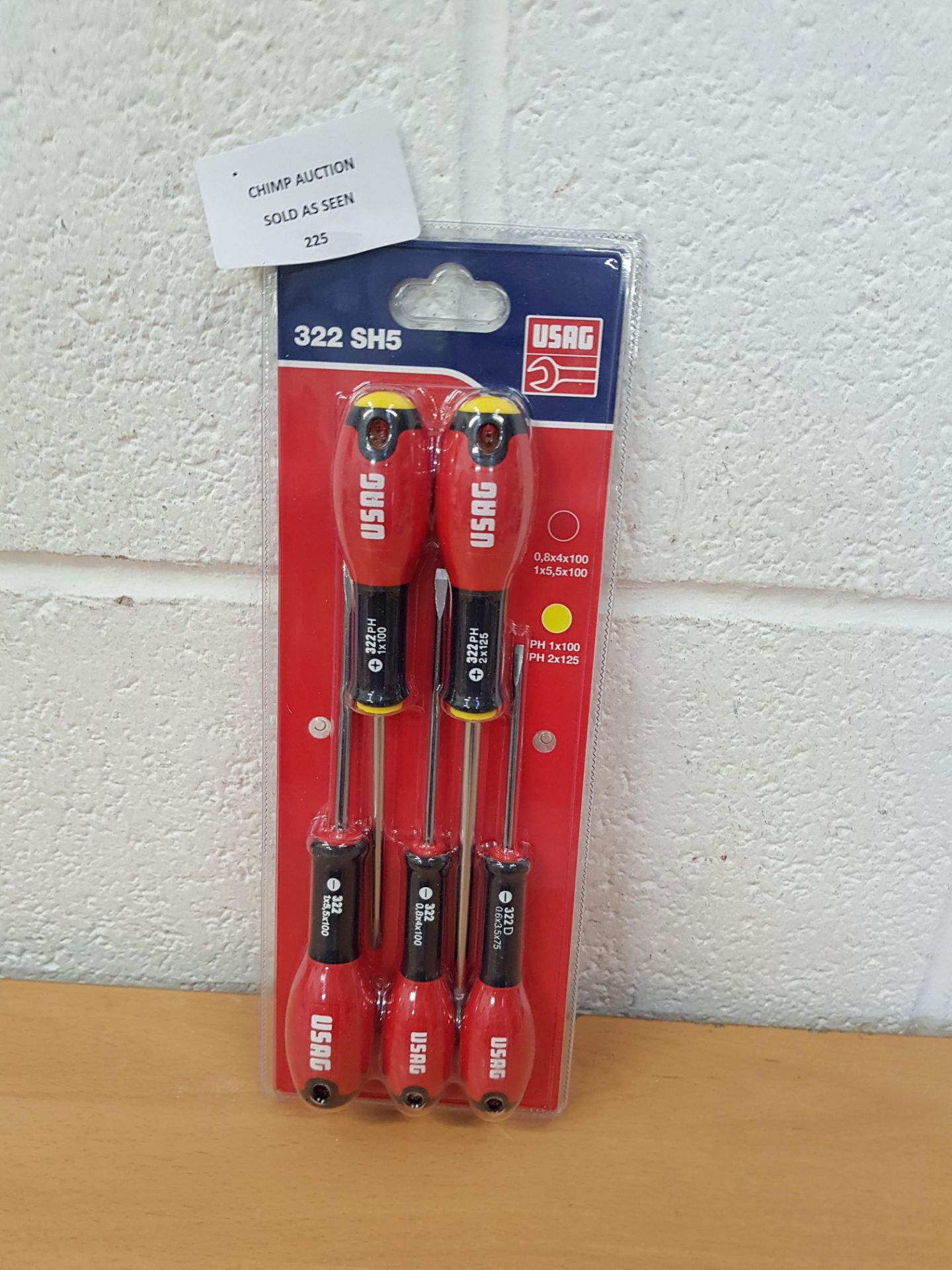 Brand new USAG 03220253 322 SH5 Screwdrivers (Set of 5) RRP £49.99.