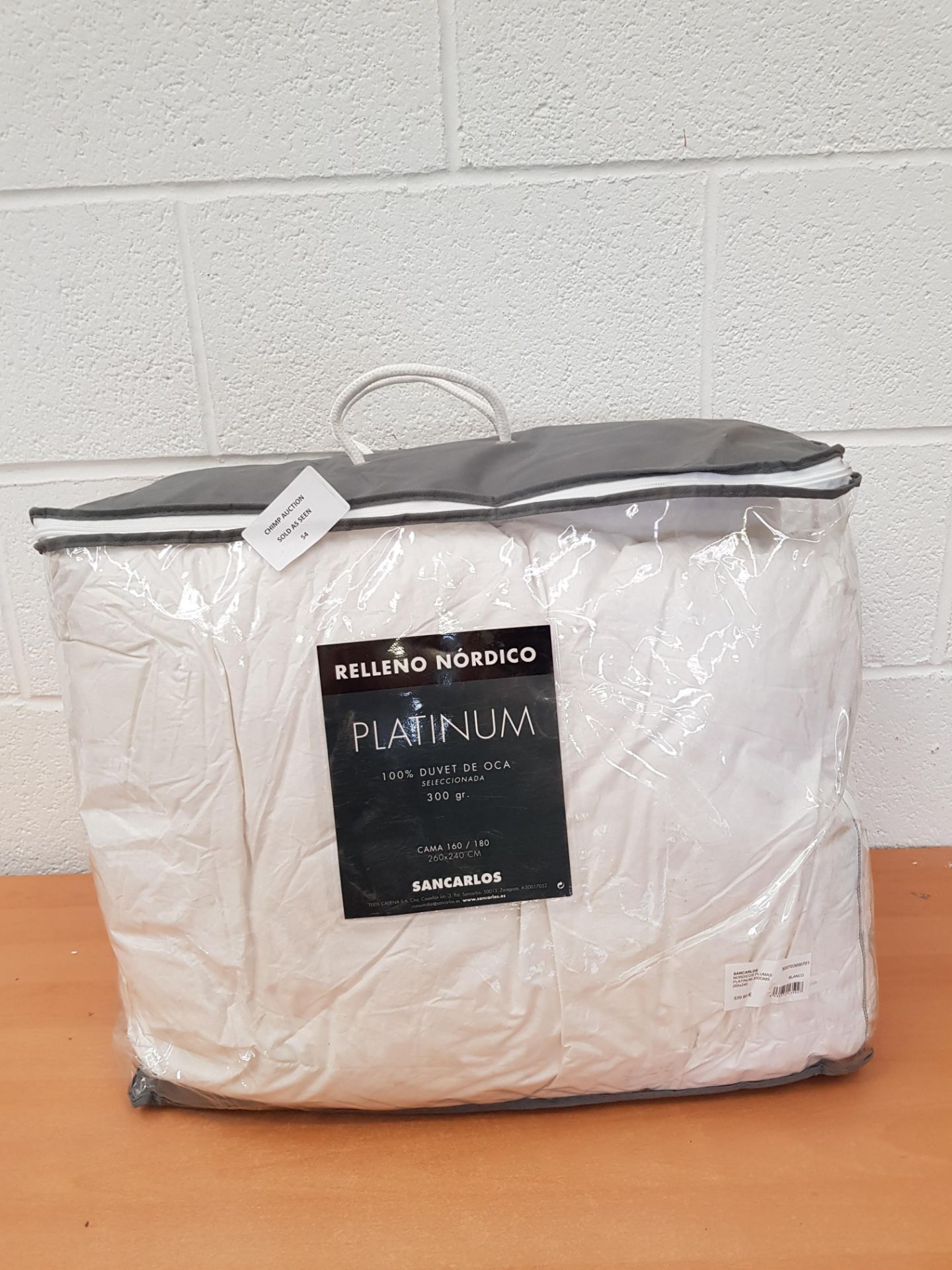 Sancarlos Relleno Nordico Platinum Duvet RRP £159.99