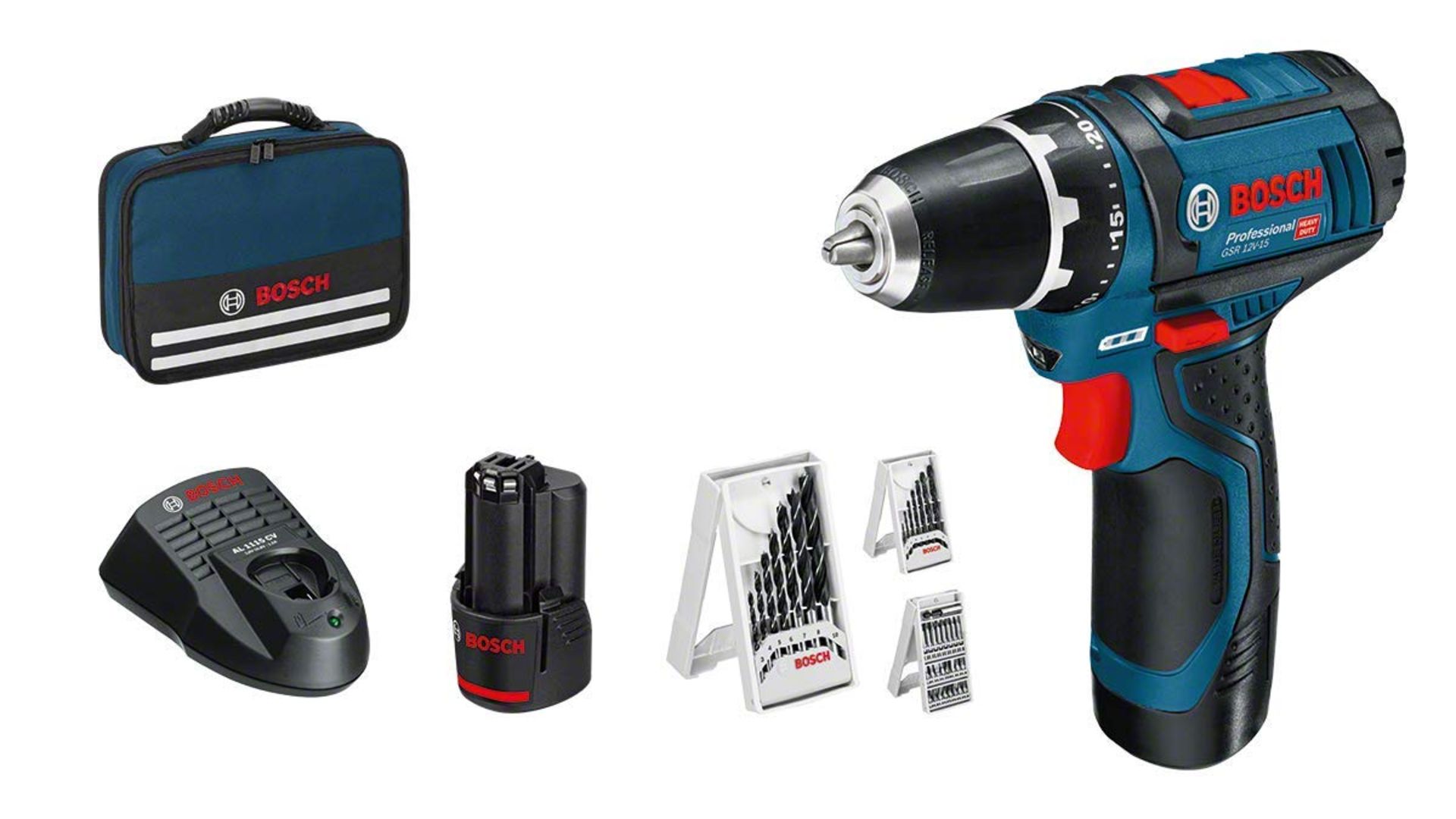 Bosch GSR 12 V-15 Professional – Drill GSR, 12V Set RRP £199.99