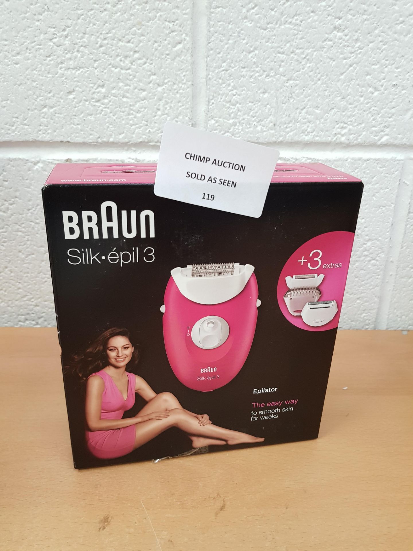 Braun Silk-Epil 3 3-410 Epilators for Women, Raspberry RRP £54.99.