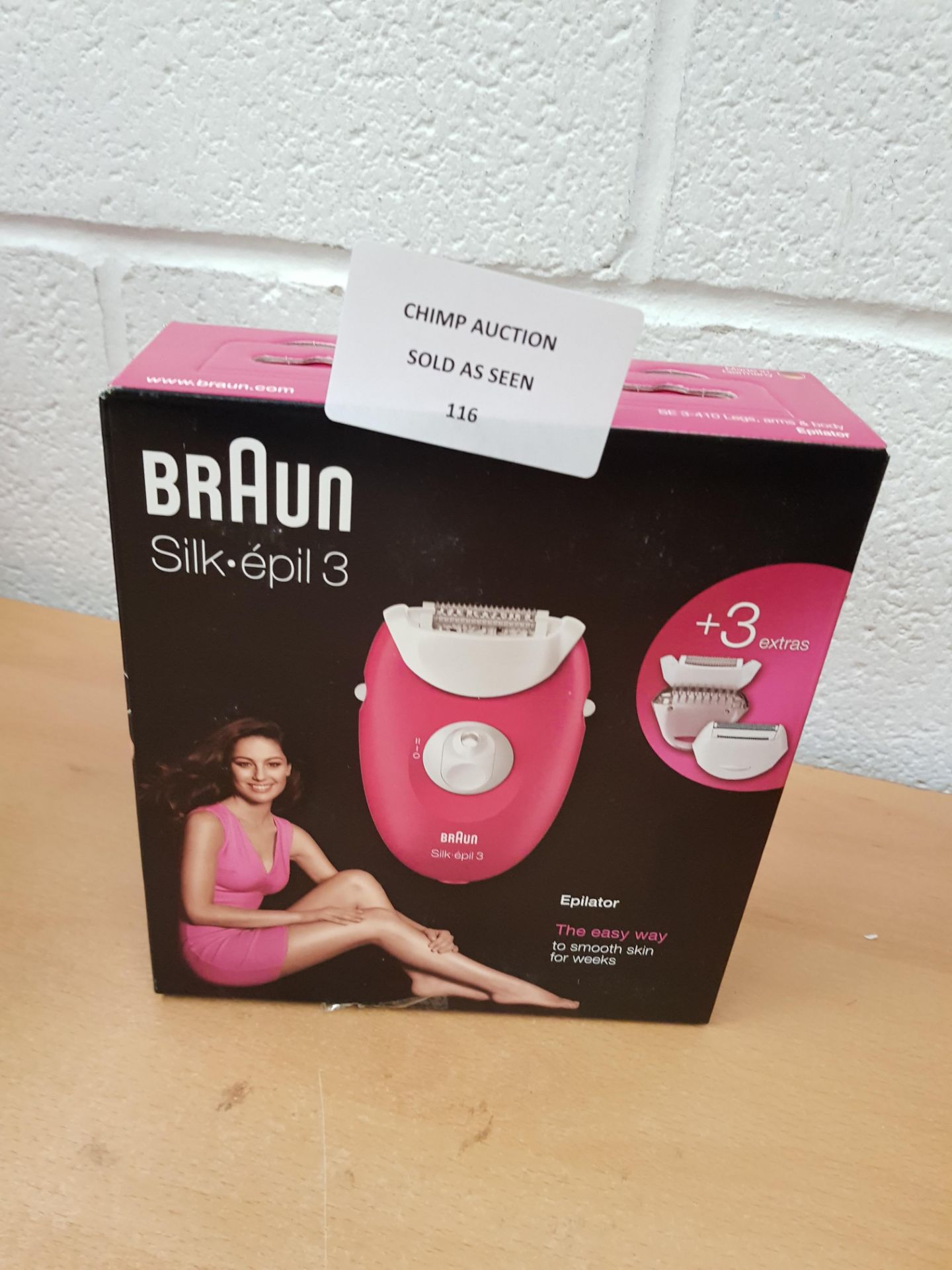 Braun Silk-Epil 3 3-410 Epilators for Women, Raspberry RRP £54.99.