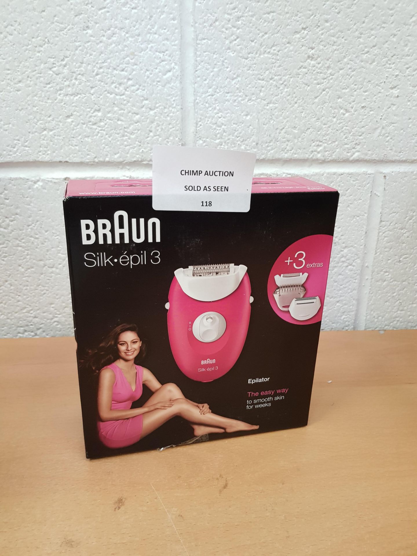 Braun Silk-Epil 3 3-410 Epilators for Women, Raspberry RRP £54.99.