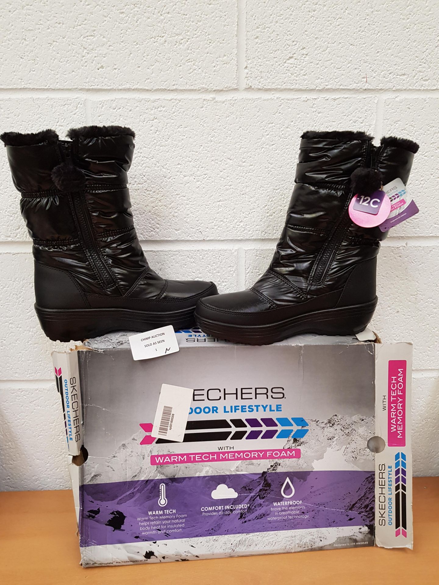 Brand new Skechers Warm Tech Alaska Abyss ladies boots UK 5 RRP £109.99