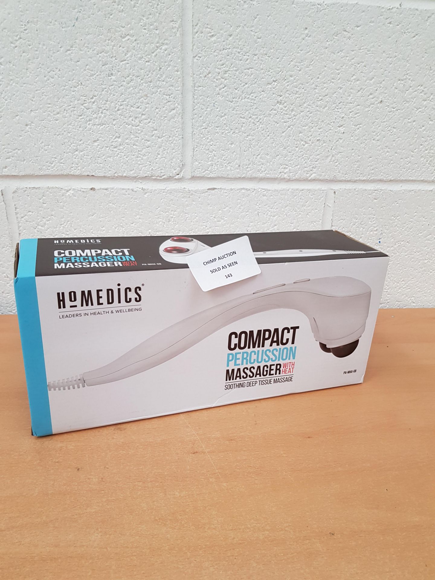 HoMedics Compact Percussion Massager – Handheld Deep Tissue Massage