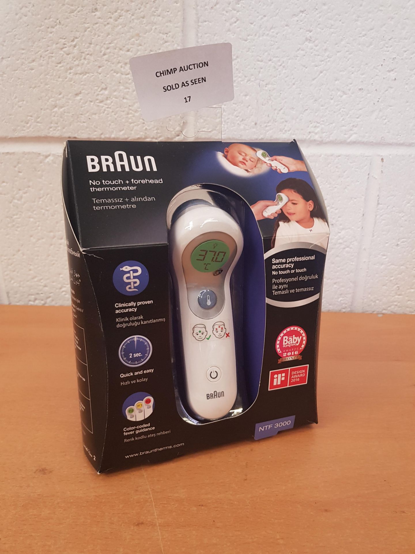 Braun NTF 3000 Plus Forehead Digital Thermometer RRP £59.99