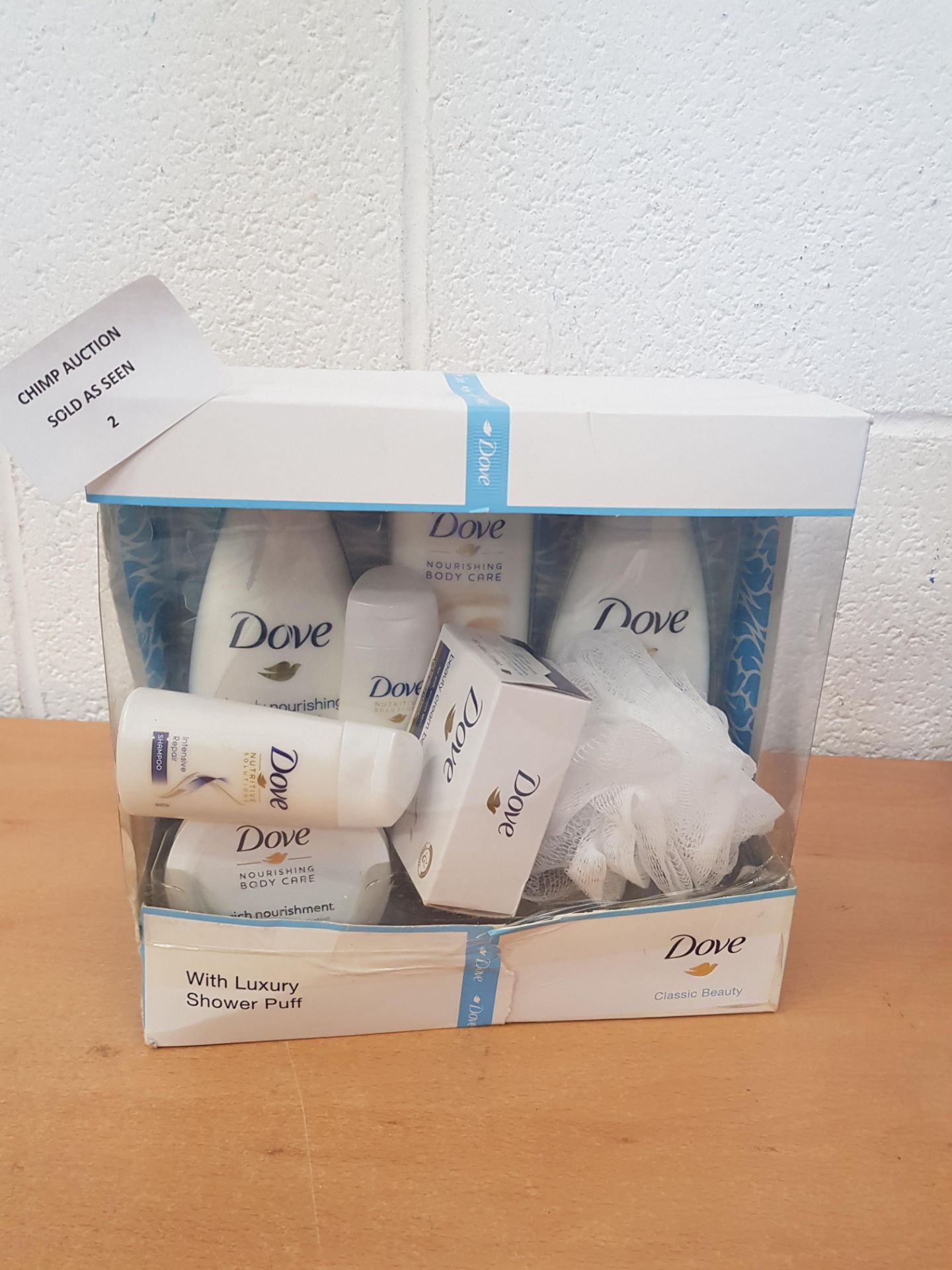 New Dove Luxury Shower Puff Gift Pack RRP £39.99.