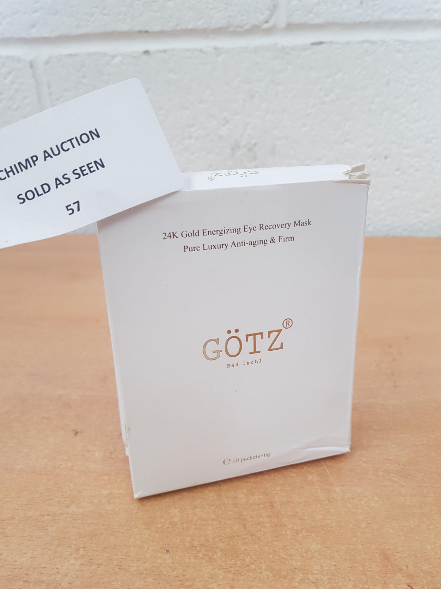 Brand new Gotz 24K Gold Energizing Eye Recovery Mask