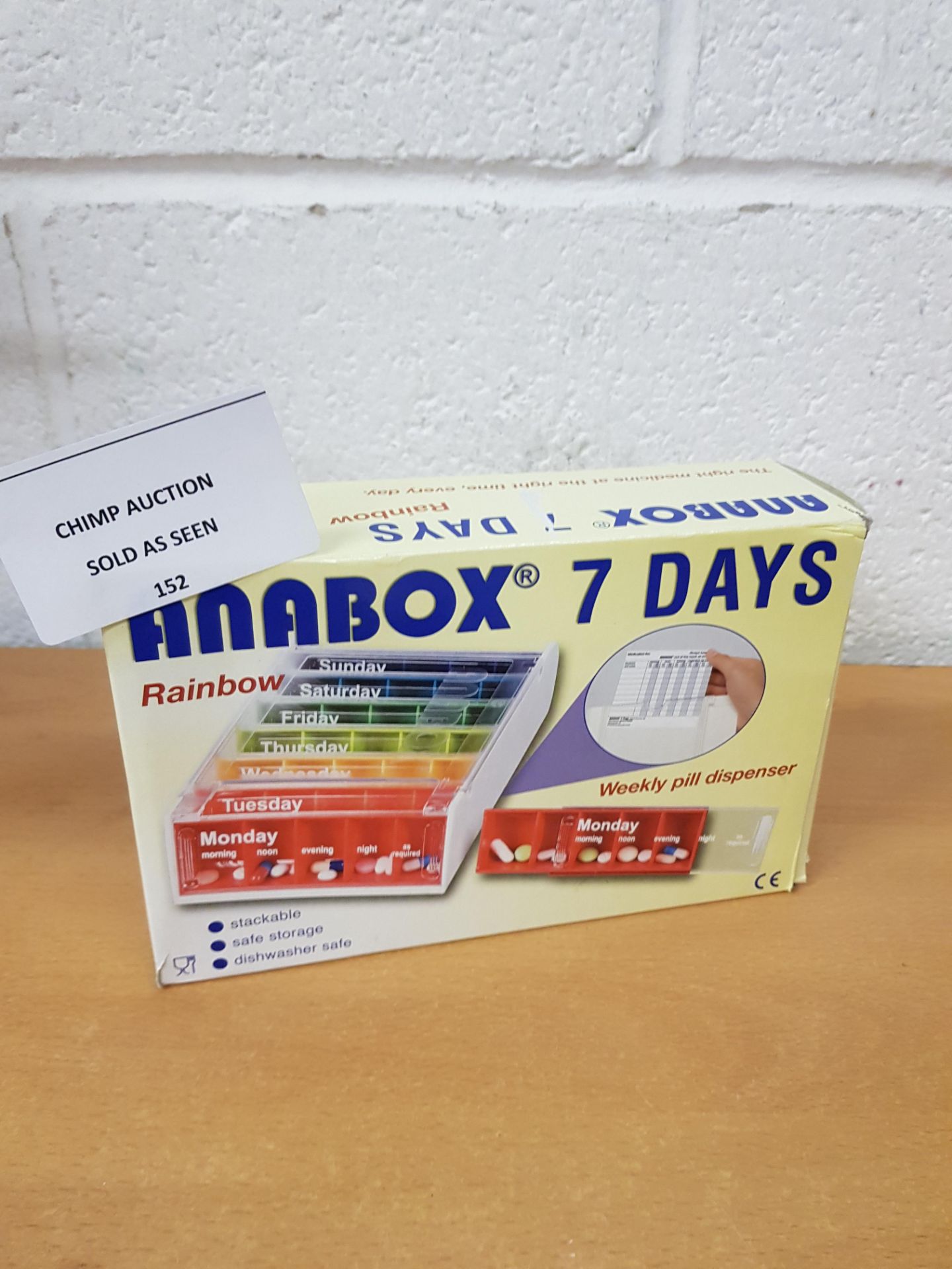 Anabox Weekly Pill Organiser - Rainbow