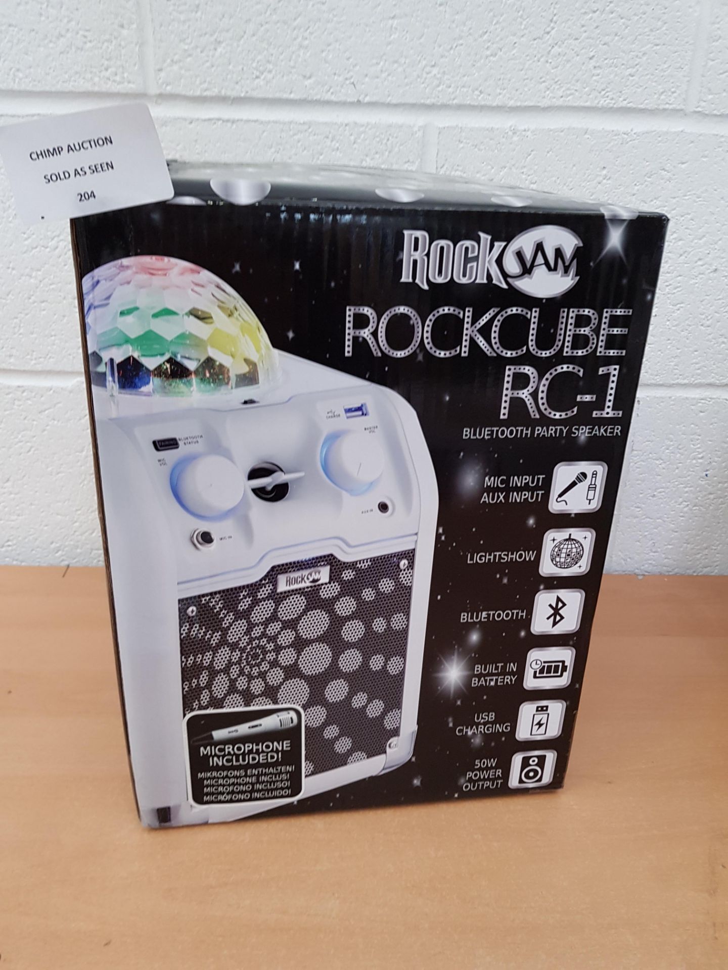 RockJam RockCube RC-1 bluetooth Karaoke system RRP £129.99