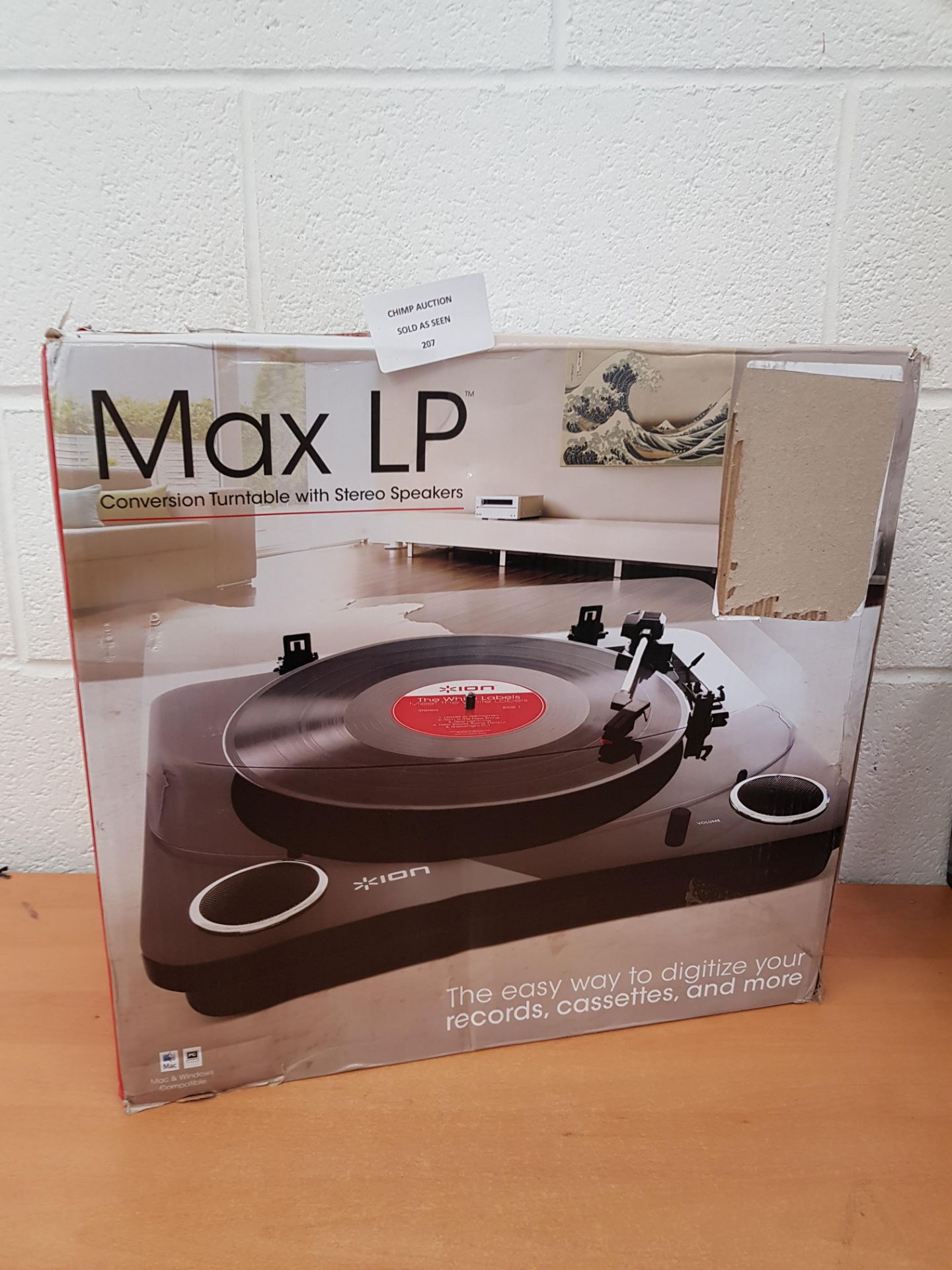 ION Audio Max LP | Three Speed Vinyl Conversion Turntable RRP £109.99.