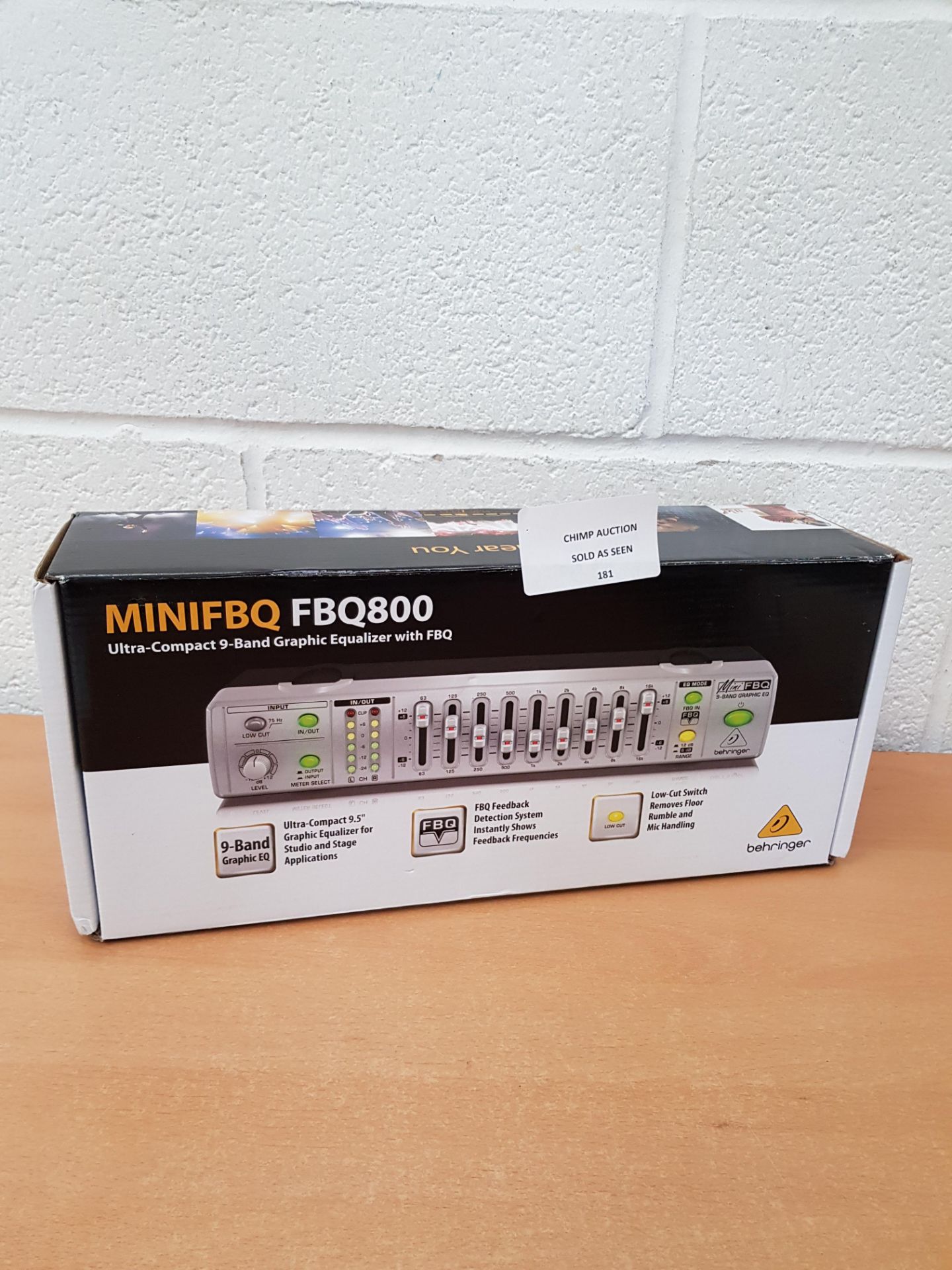 Behringer FBQ800 Minifbq Ultra Compact 9 Band Graphic Equalizer RRP £169.99