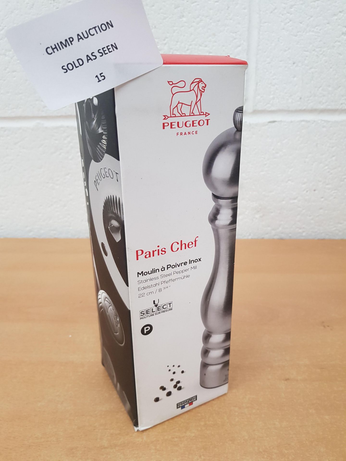 Peugeot Paris Chef Stainless Steel Pepper Mill