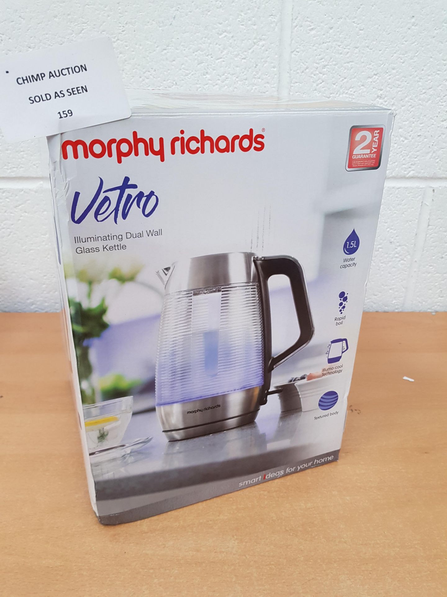 Morphy Richards Vetro Illuminating Kettle