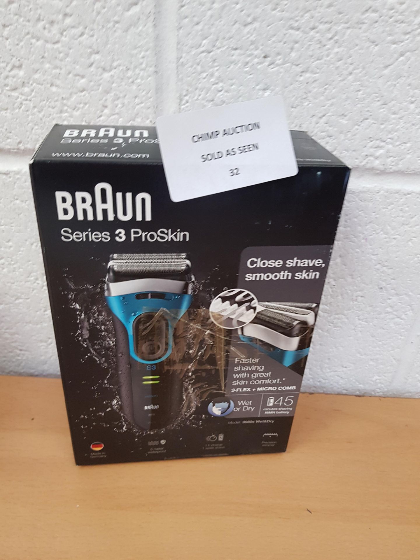 Braun Series 3 ProSkin 3080s Electric Shaver RRP £149.99.