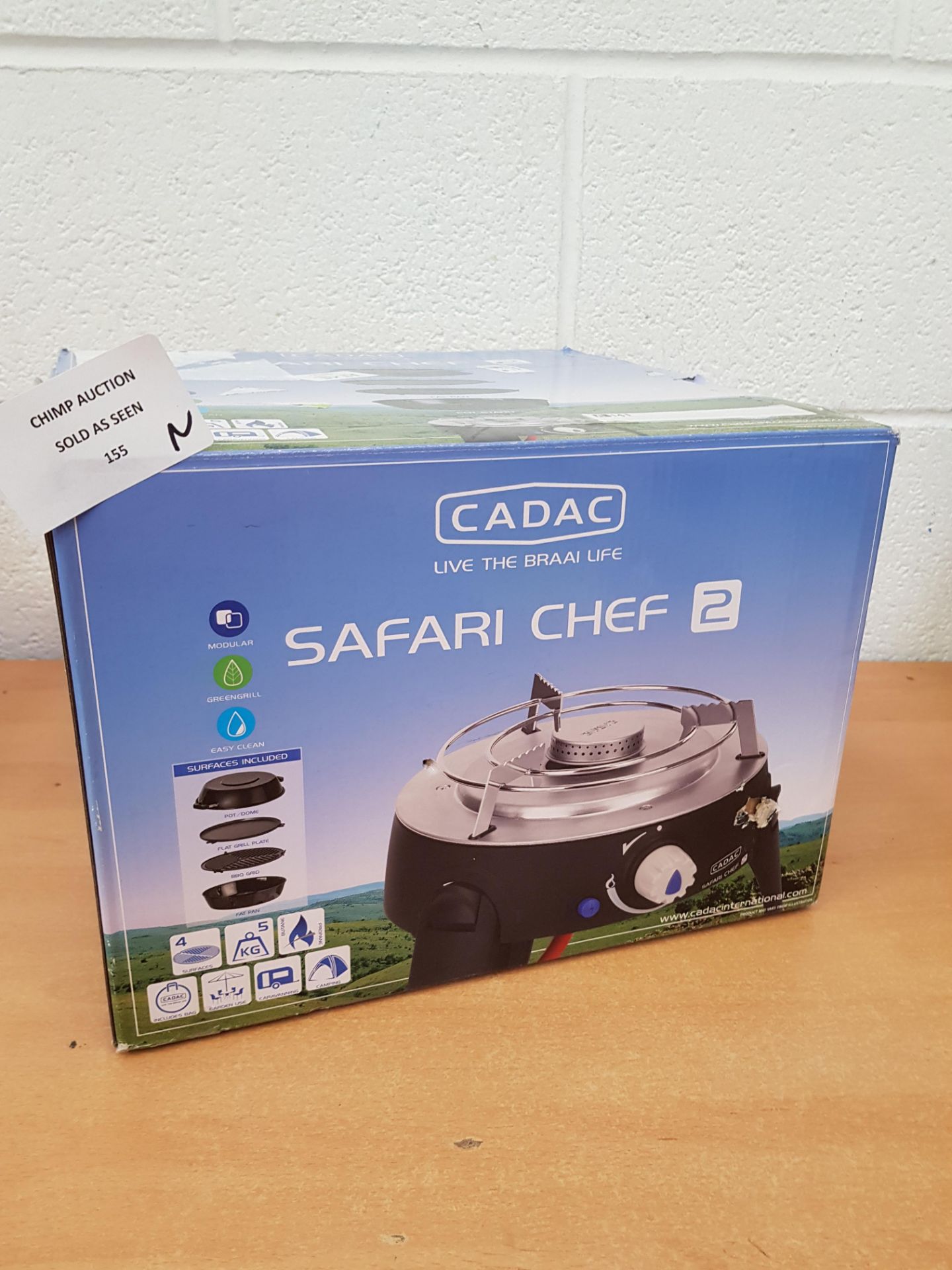 Brand new Cadac Safari Chef Gas Portable BBQ 2 LP 30 mbar RRP £110
