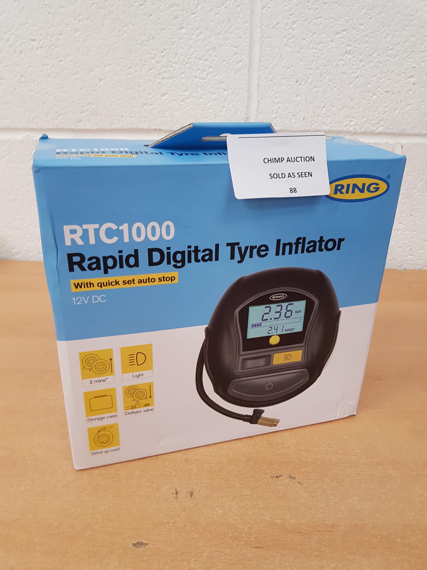 Ring RTC1000 AIR Compressor, Rapid Digital with Quick Set RRP £50.