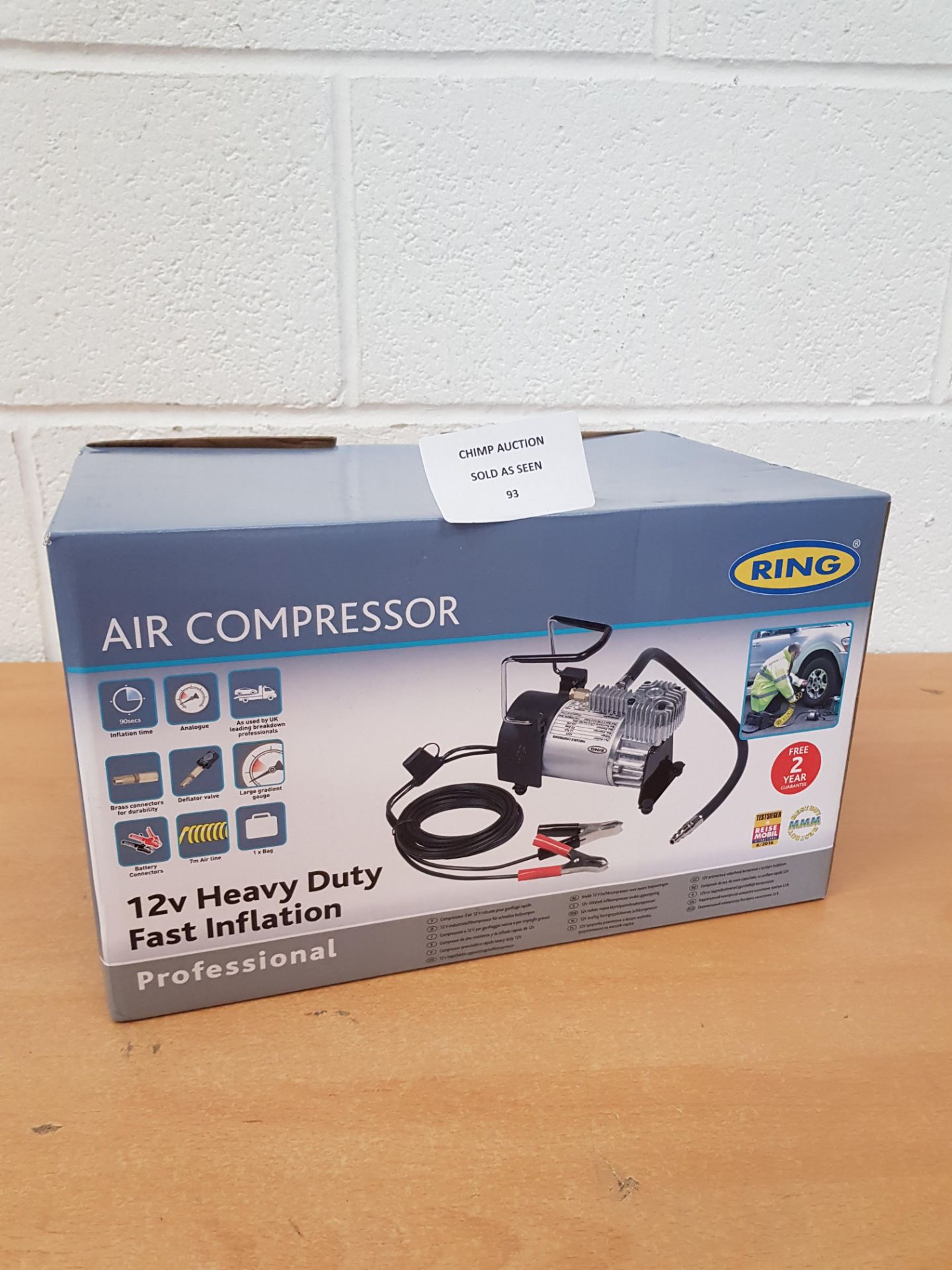 Ring RAC900 Heavy Duty Professional Tyre, Air Compressor RRP £129.99.