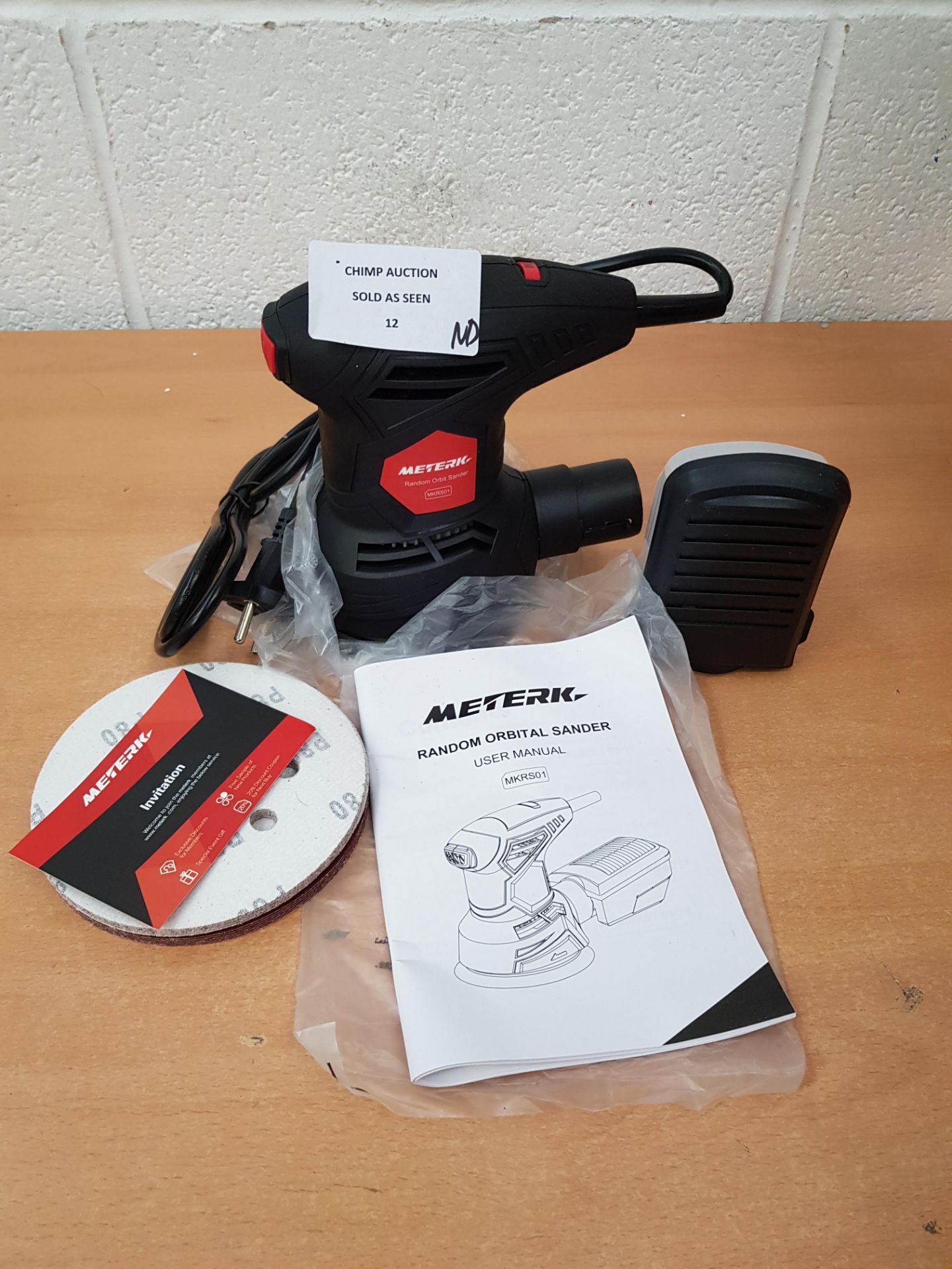 Brand new Meterk MKR01 Random Orbit Sander /damaged packaging