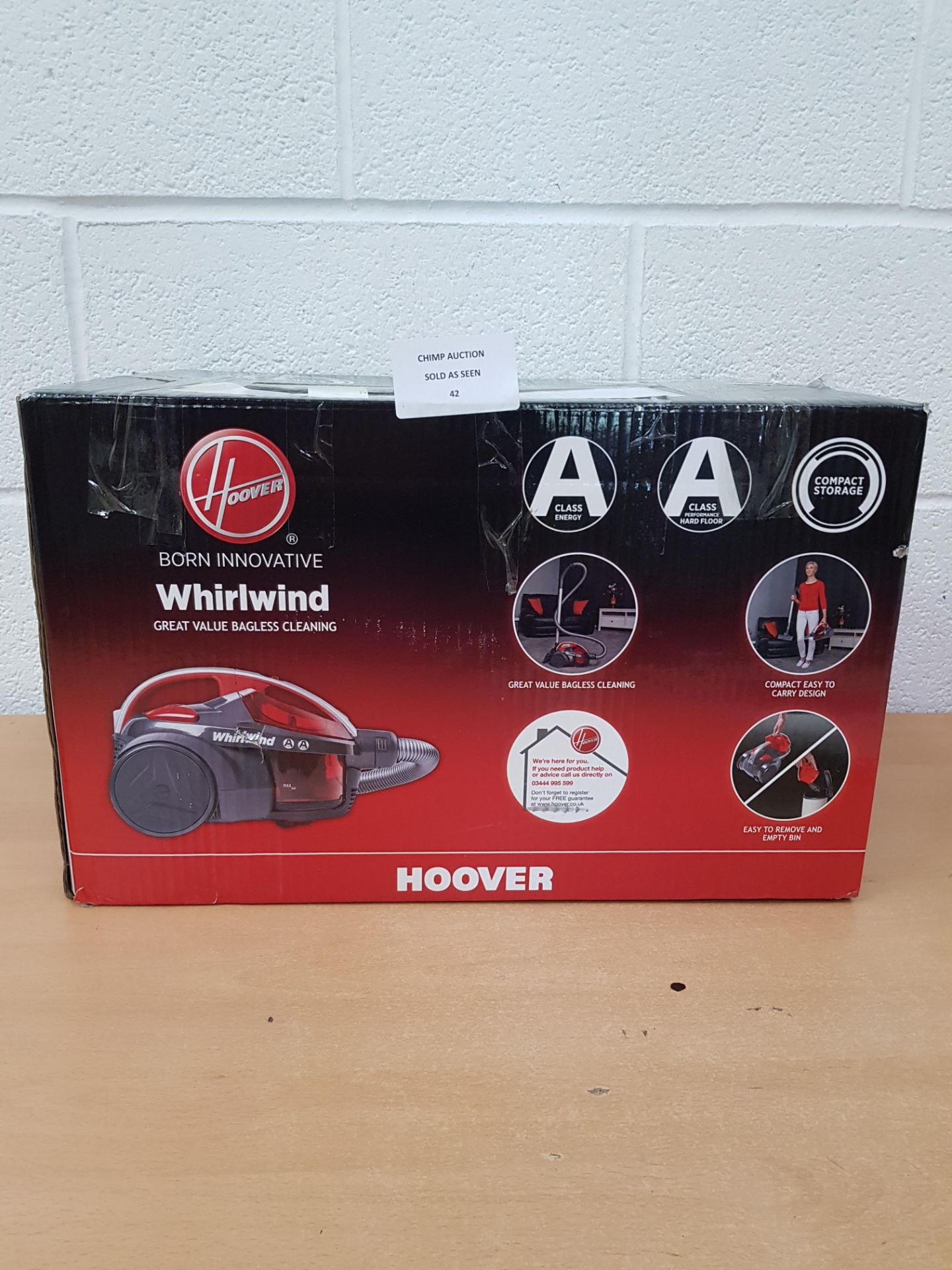 Hoover Whirlwind Bagless Cylinder Vacuum Cleaner, [SE71WR01] RRP £119.99.