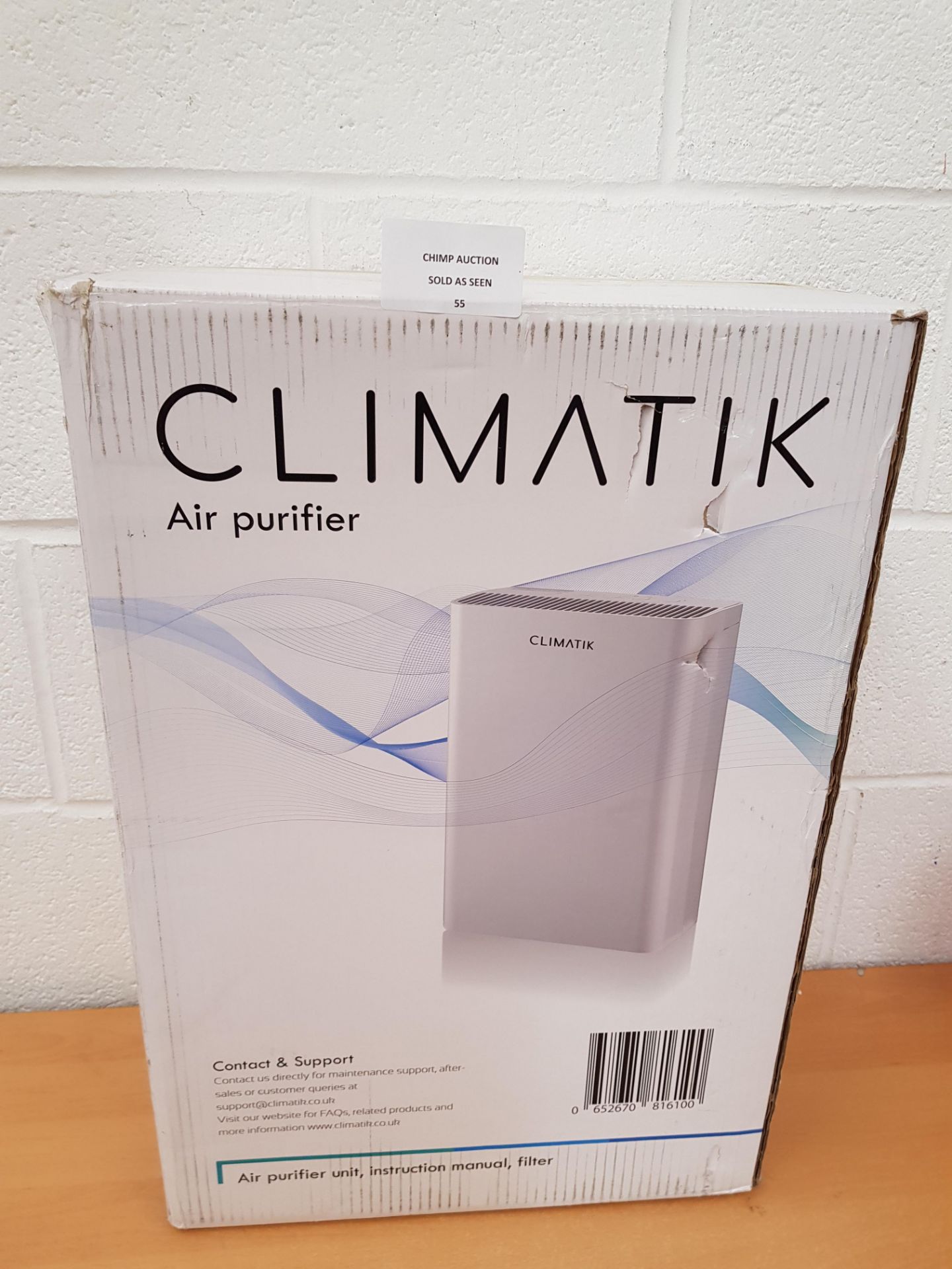 Climatik Air Purifier with True HEPA Filter LED Air Quality Monitor RRP £159.99