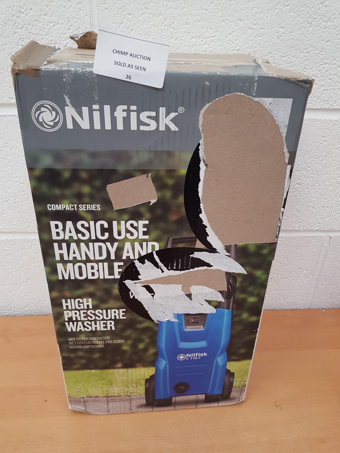 Nilfisk C 110 bar Pressure Washer Patio Cleaner, 440 L/H water flow RRP £99.99.