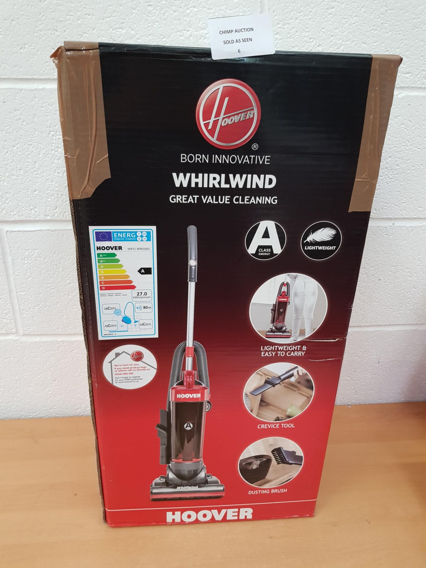 Hoover Whirlwind Bagless Upright Vacuum Cleaner WR71WR01 RRP £129.99