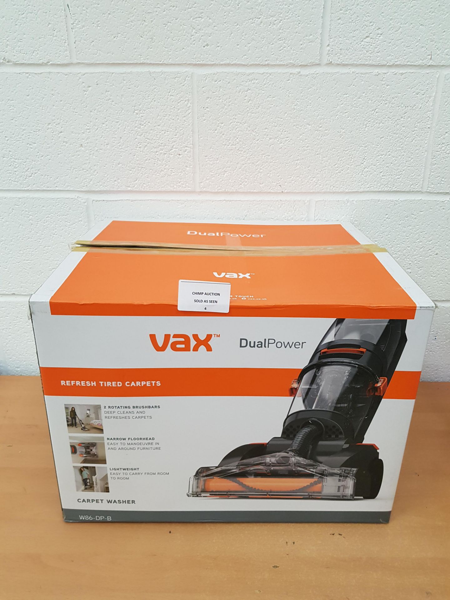 Vax W86-DP-B Dual Power Carpet Cleaner, 2.7 Litre, 800 W RRP £159.99.