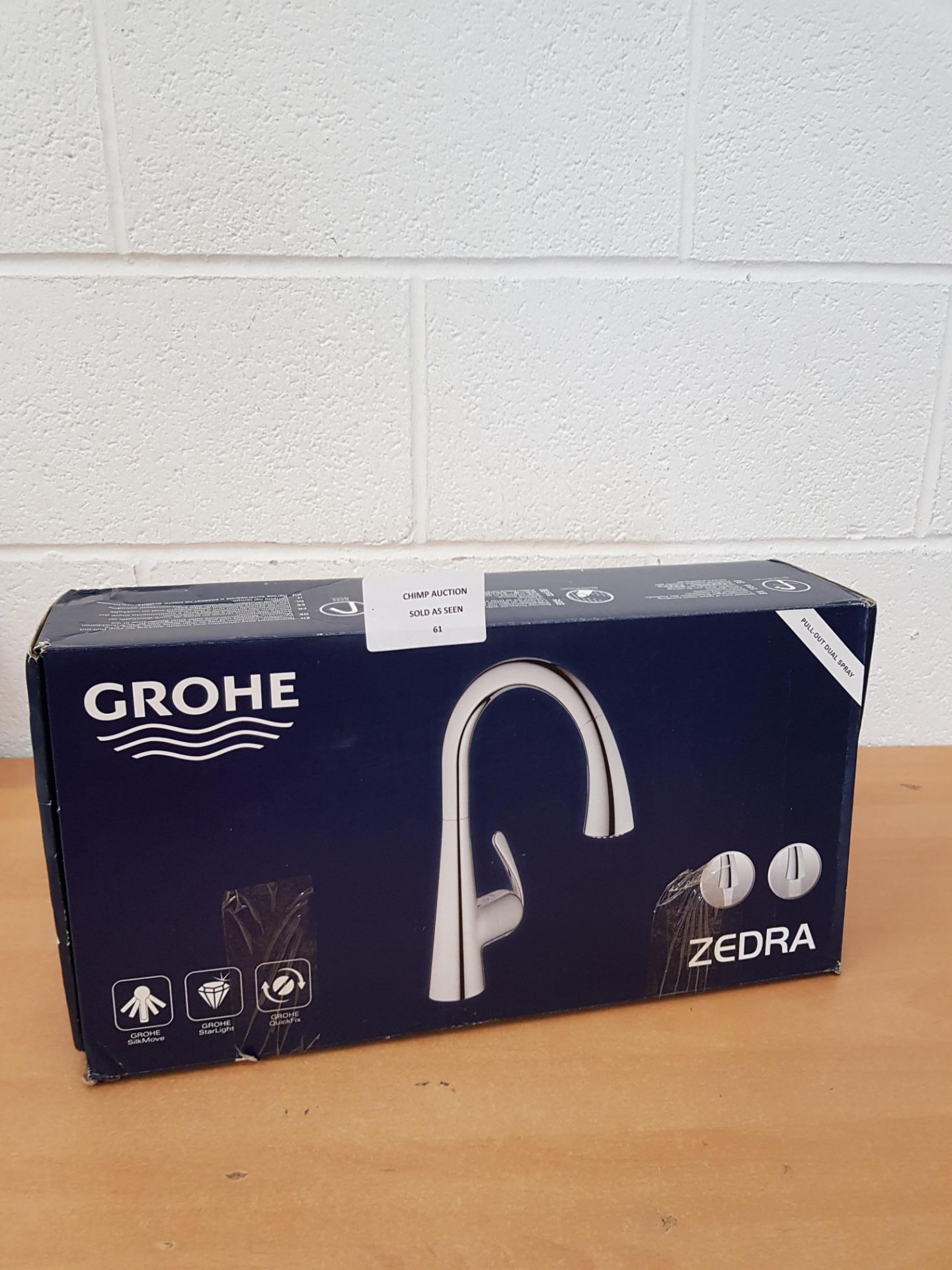 GROHE 32294001 | Zedra | Pull-Out Comfort Spray |Chrome RRP £469.99