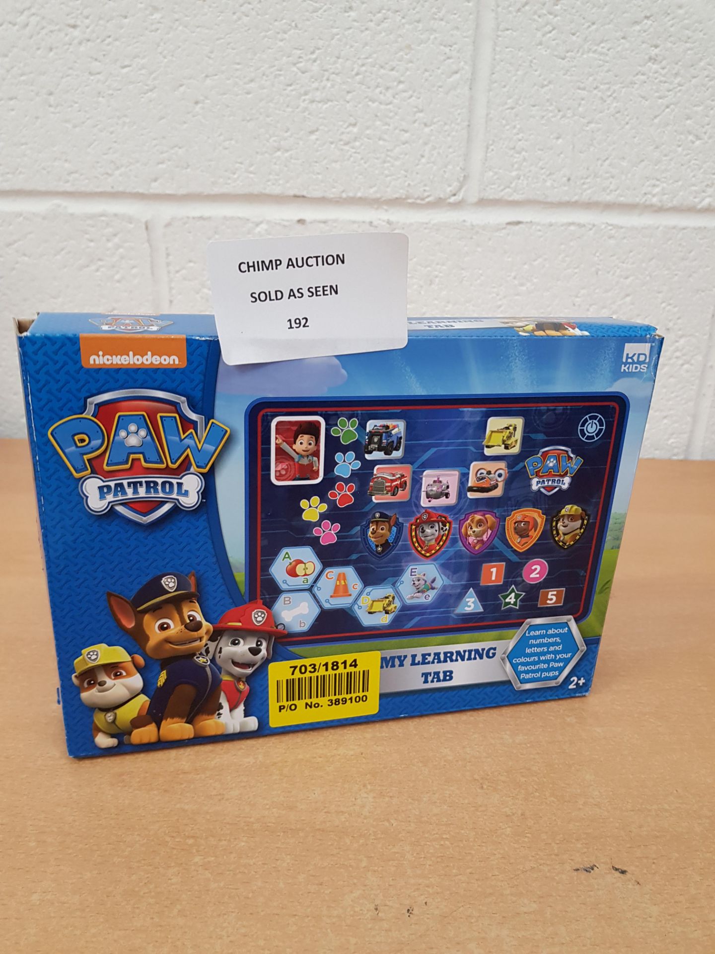 Paw Patrol My Learning Tab