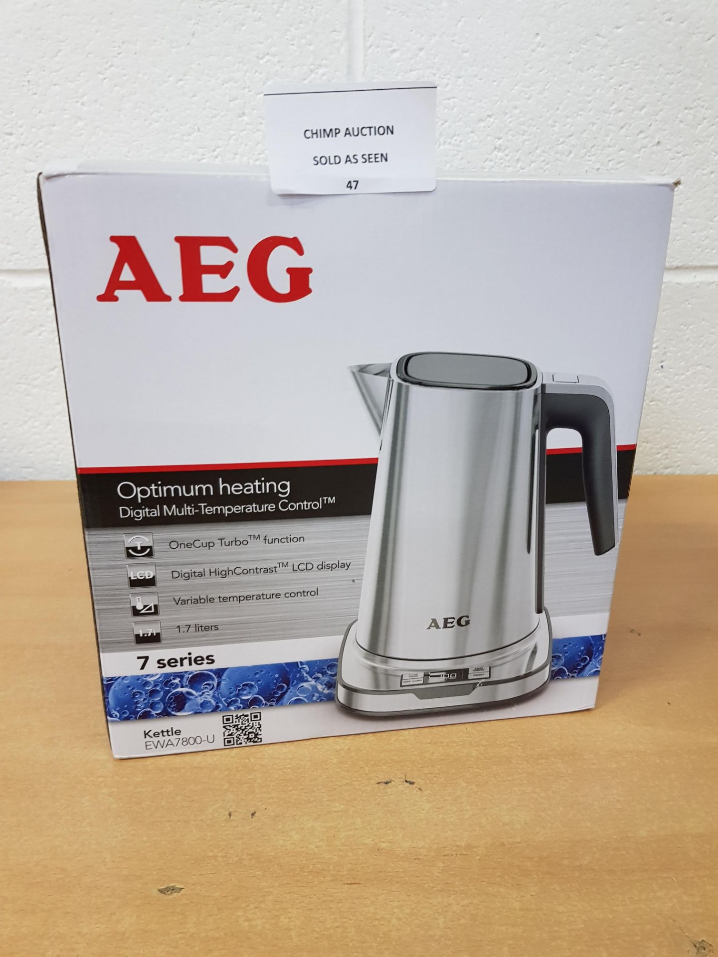 AEG EWA7800-U 7 Series Digital Kettle - Stainless Steel RRP £99.99