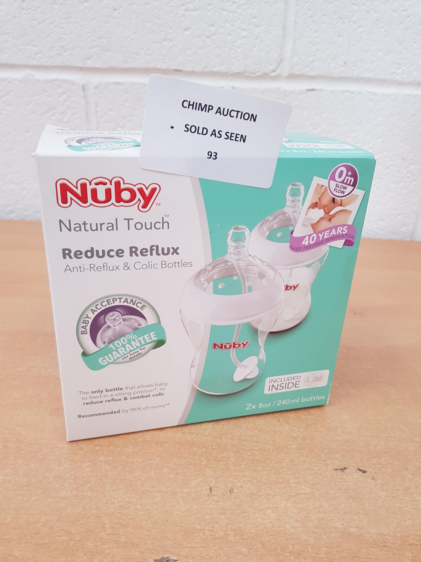 Nuby Natural Touch 2x Baby feeding bottles