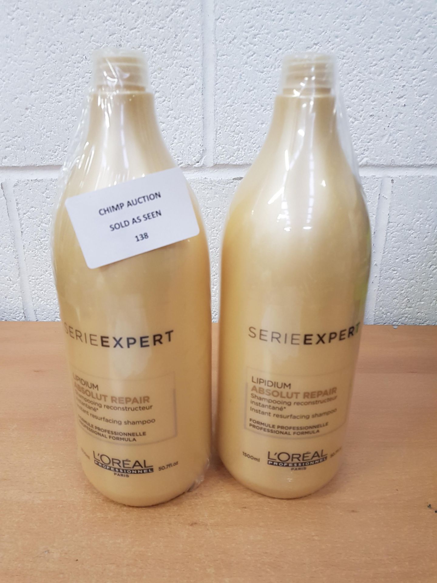 2x Brand new L'oreal Absolut Repair Lipidium Shampoo 1500ml RRP £90.