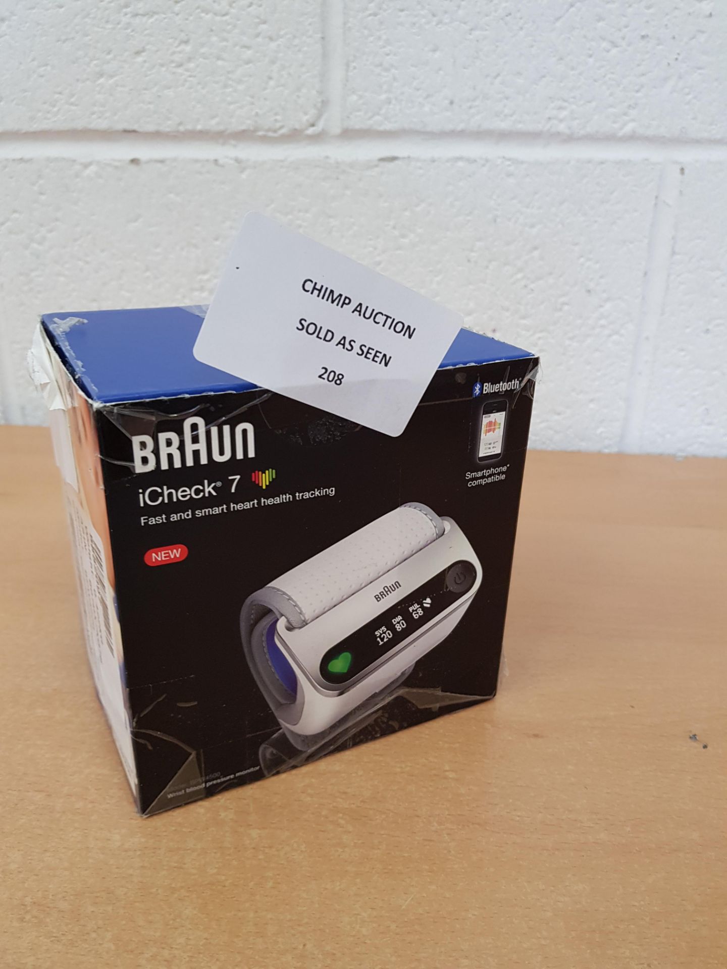 Braun icheck 7 wrist blood pressure monitor RRP £69.99