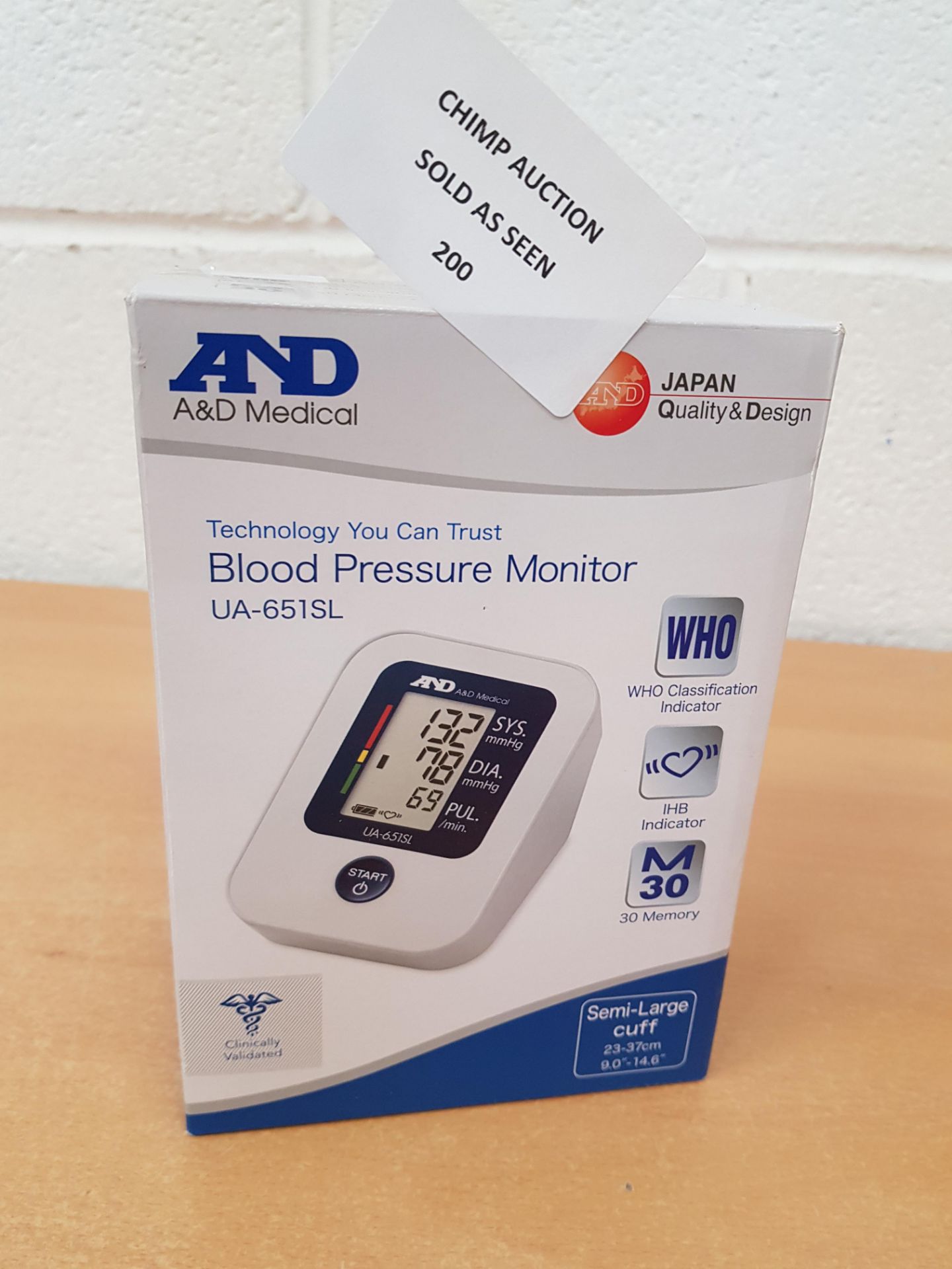 AND Medical Blood Pressure Monitor UA-651SL