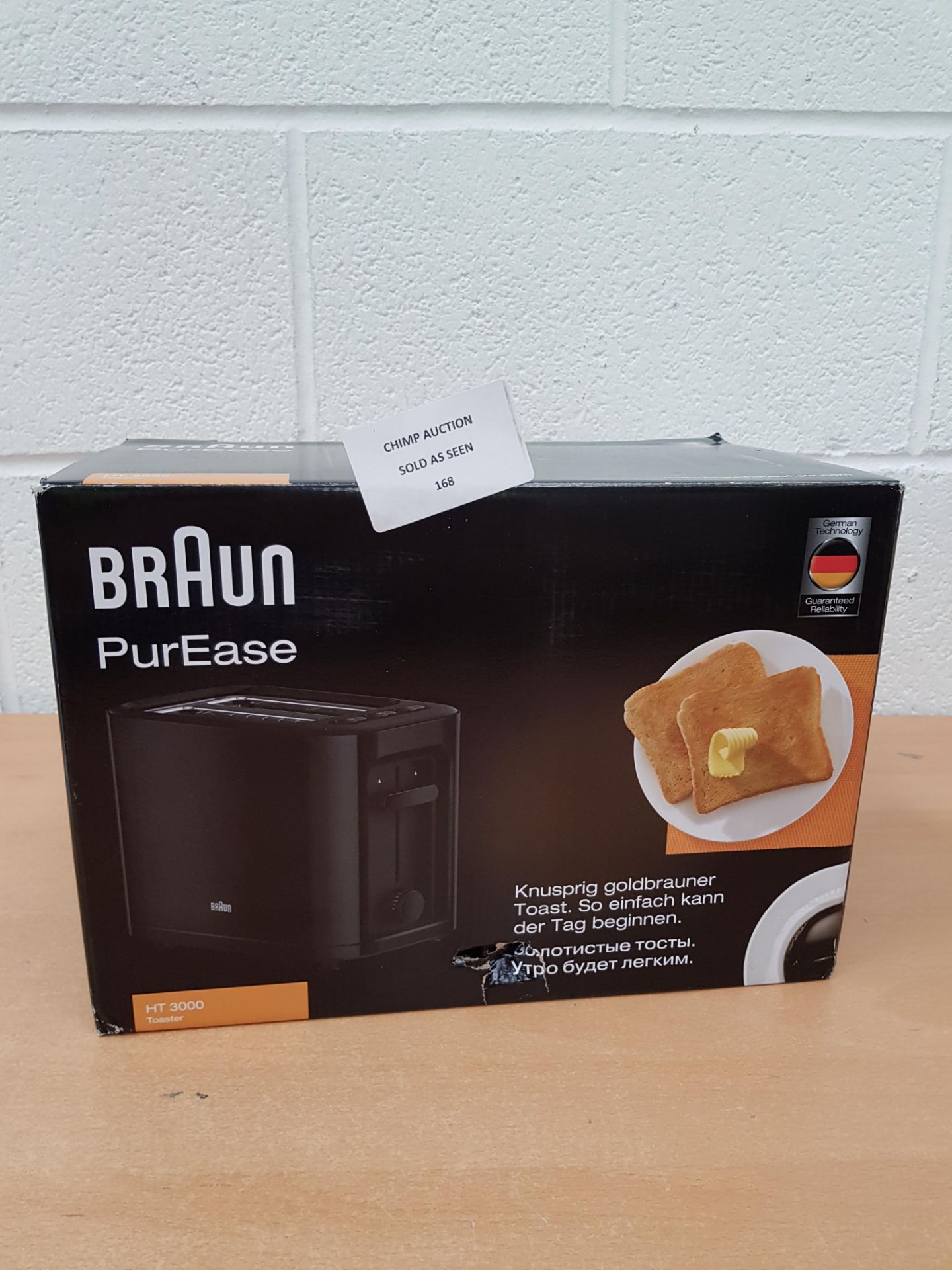 Braun Purease Serie 3 HT3000BK Toaster