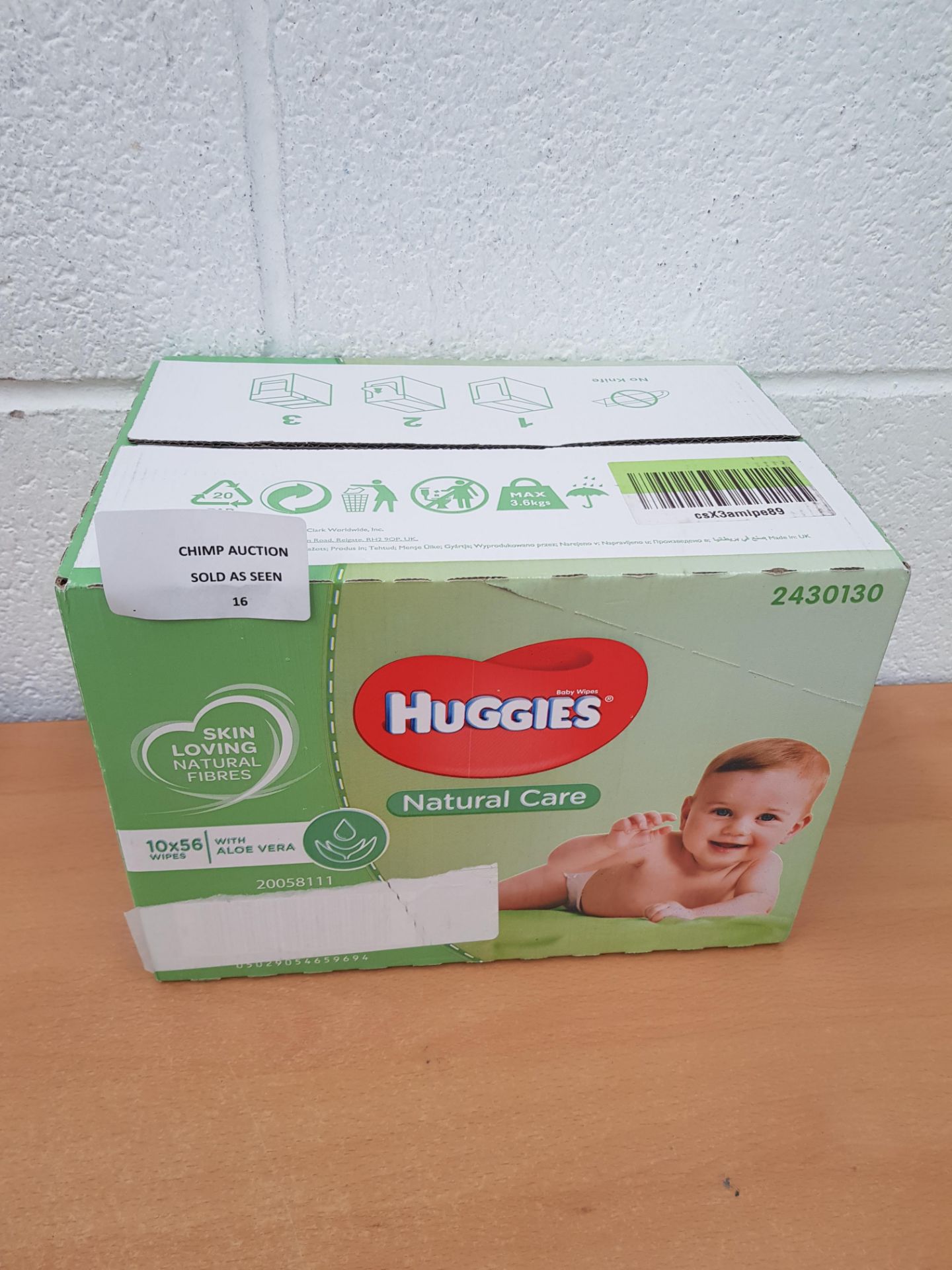 NEW Huggies Natural Care 10X 56 wipes with Aloe Vera