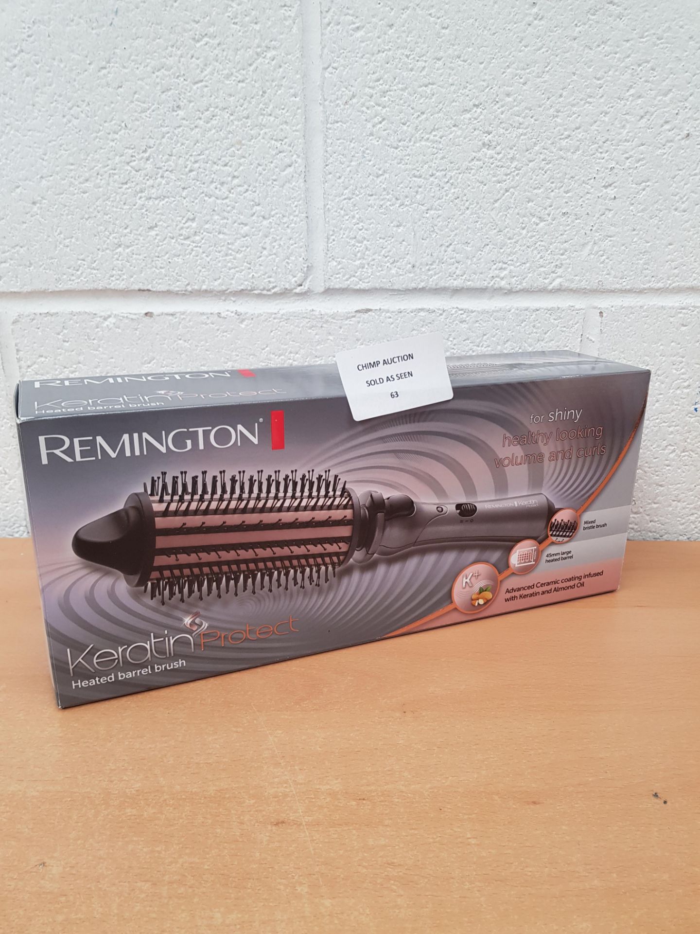 Remington Keratin Protect Heated Barrel Hot Hair Brush CB65A458.