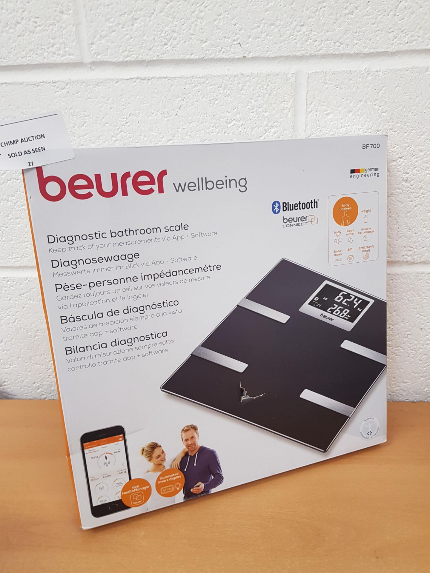 Beurer BF 700 Diagnostic Bathroom Scales with Bluetooth RRP £65