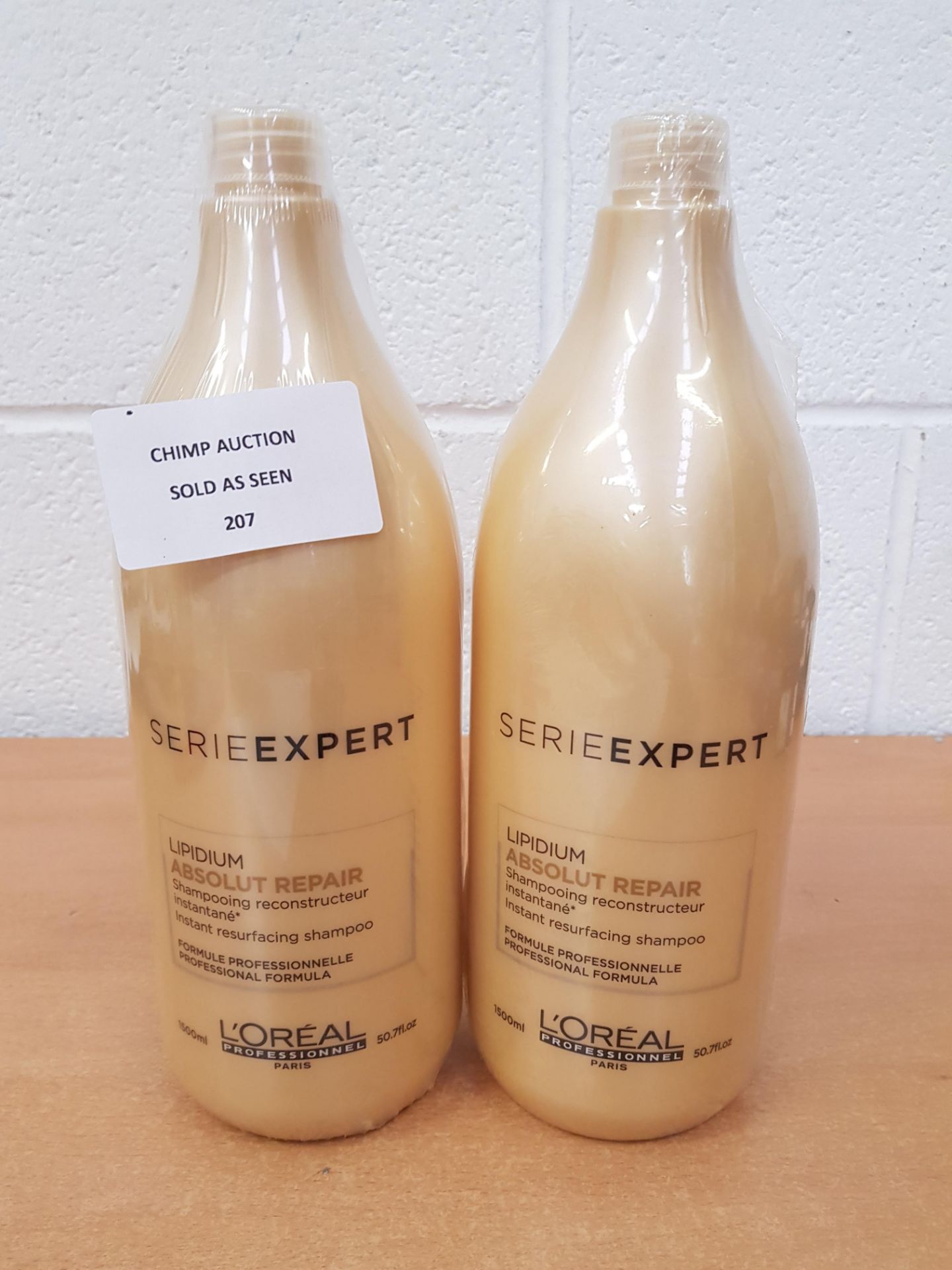 2X Brand new L'oreal Absolut Repair Lipidium Shampoo 1500ml RRP £90.