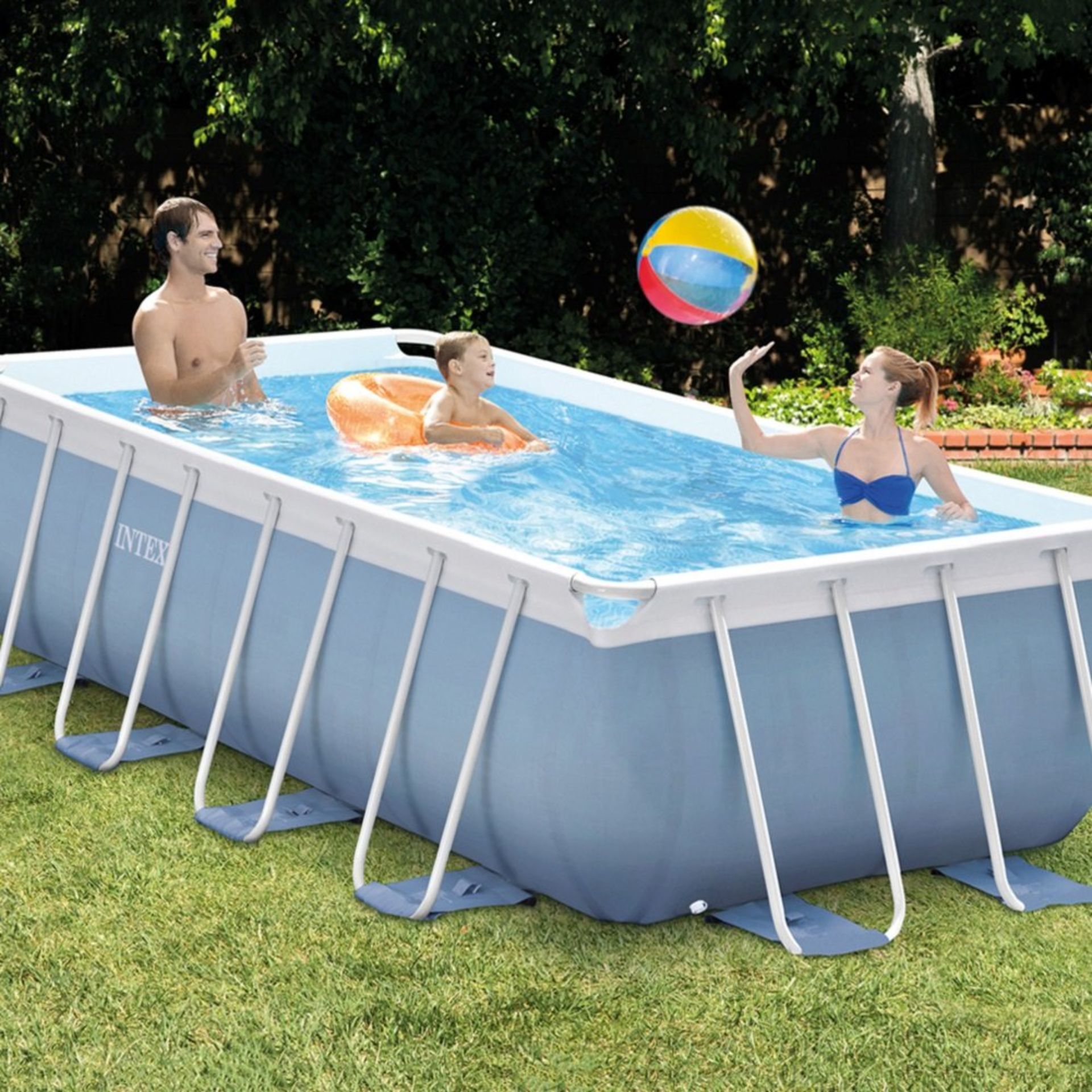 Intex Prism Metal Double Frame Swimming Pool Cover 400 x 200 x 100 cm RRP £499.99