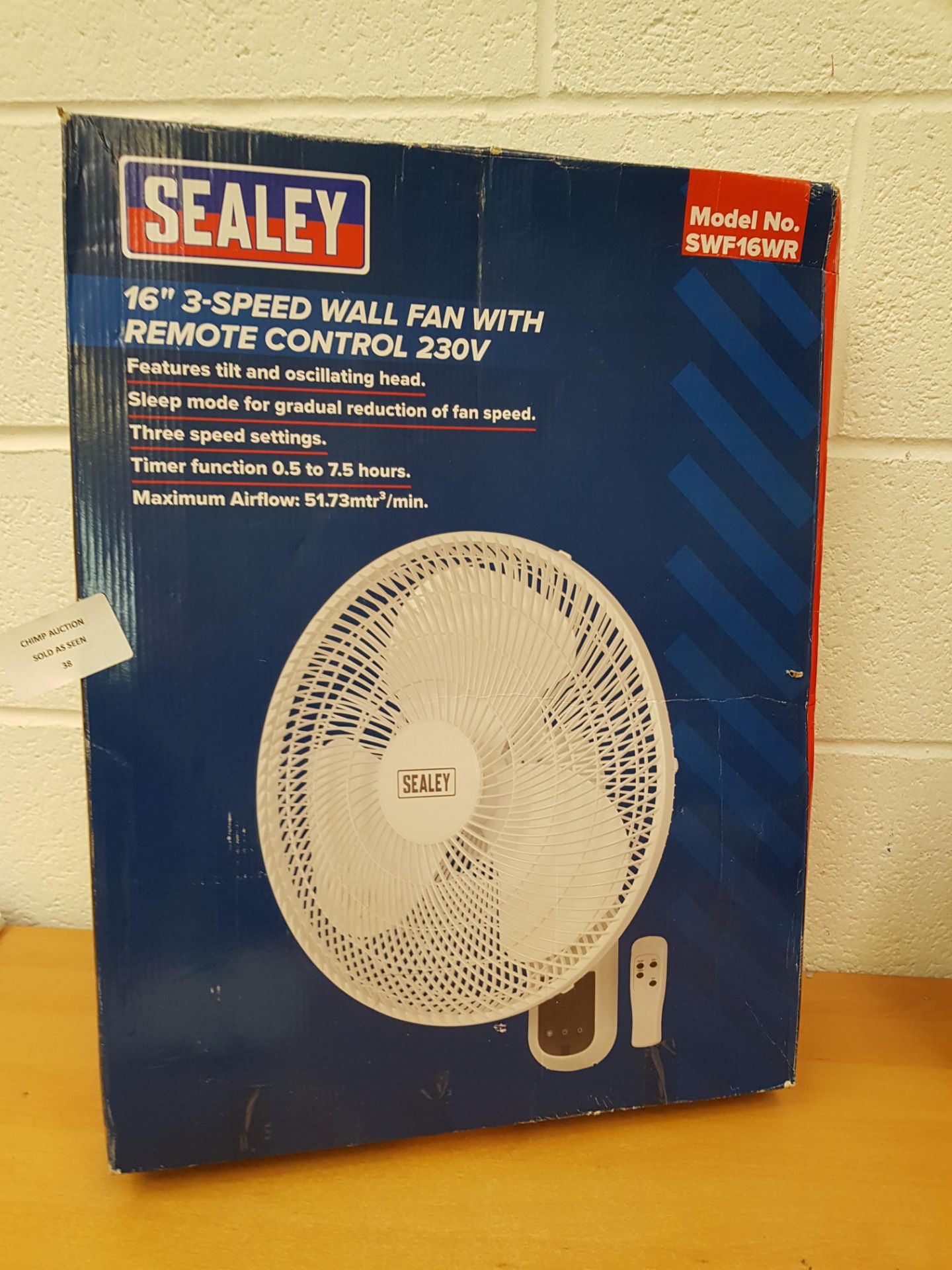 Sealey SWF16WR 16" 3 speed Fan