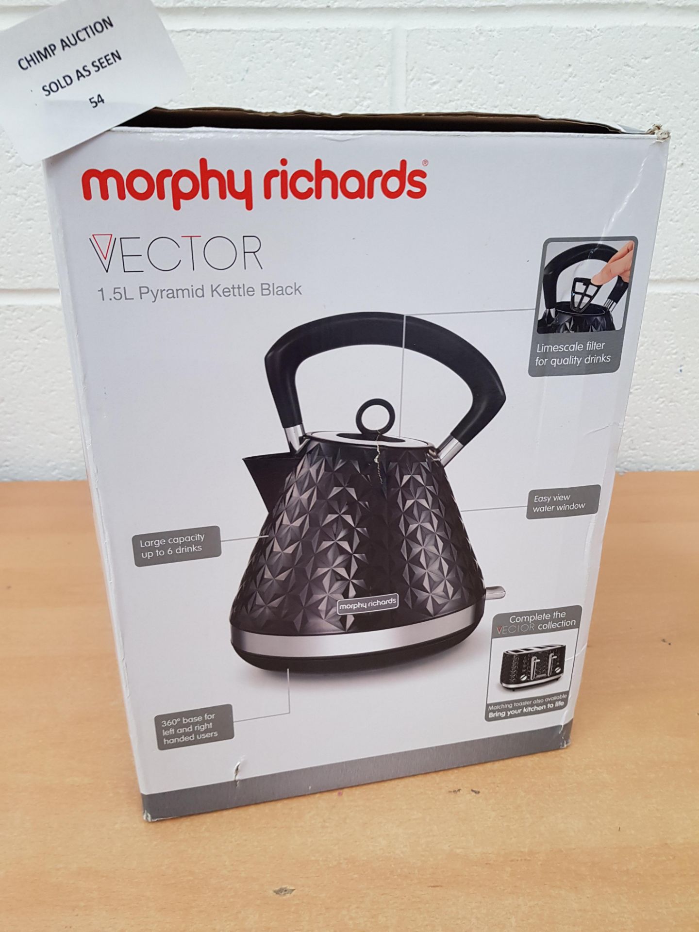 Morphy Richards Vector 1.5L Pyramid Kettle