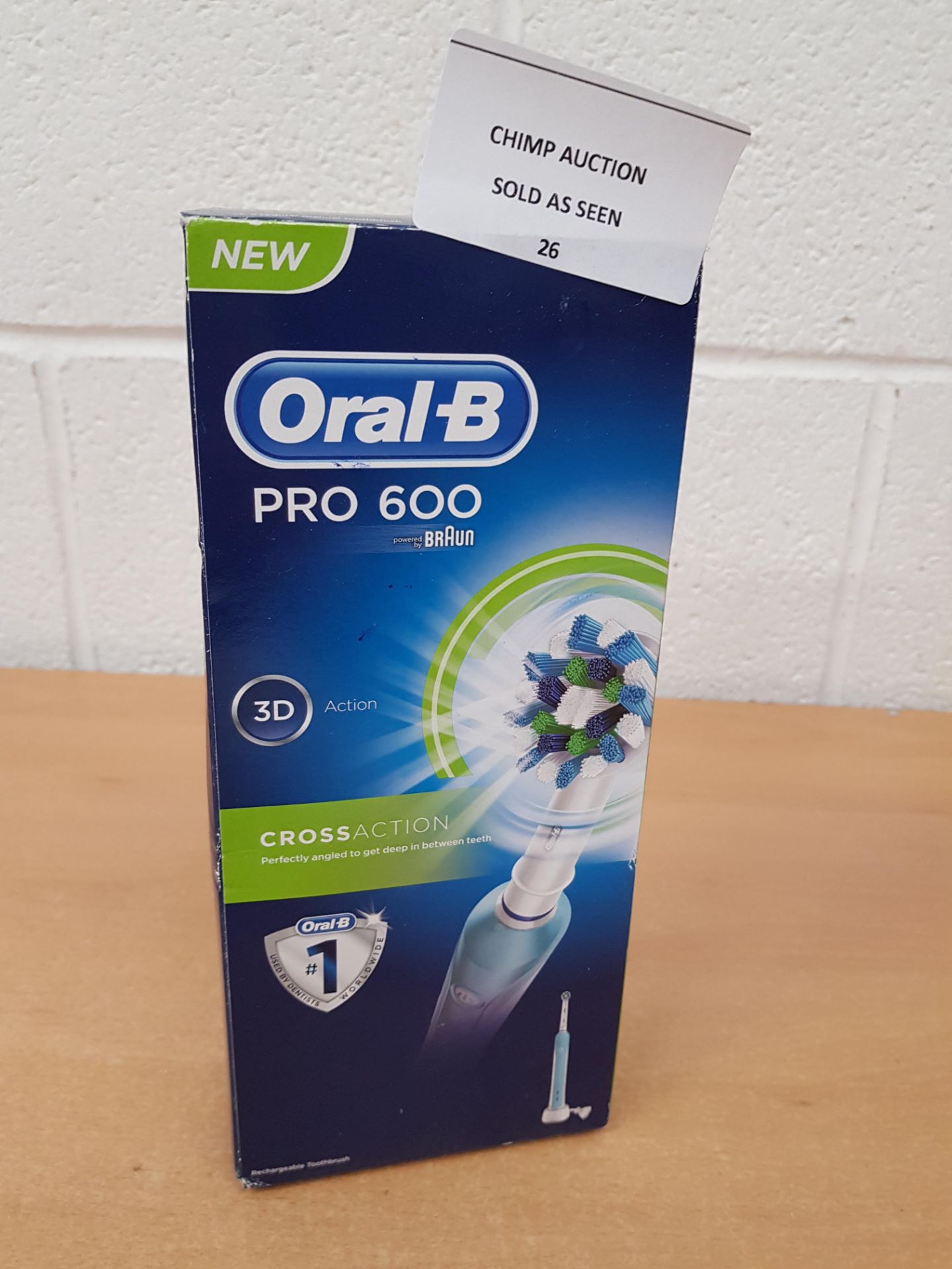 Oral-B Pro 600 Cross 3D Action Electric Rechargeable Toothbrush