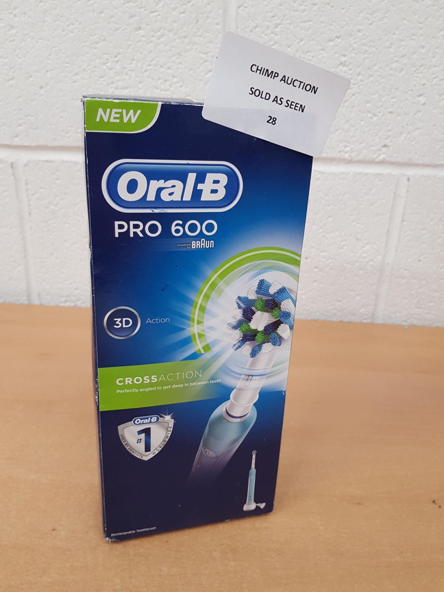 Oral-B Pro 600 Cross 3D Action Electric Rechargeable Toothbrush