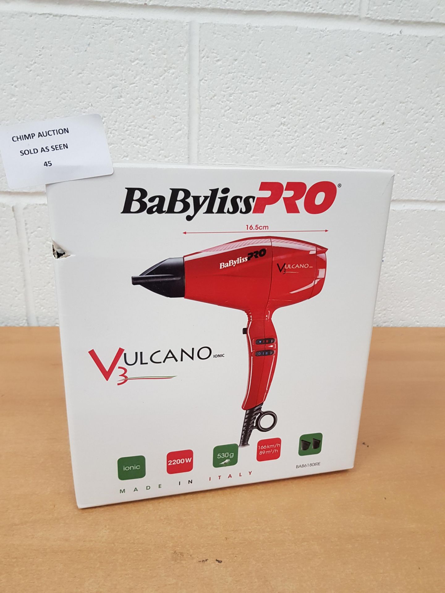 Babyliss Pro Vulcano 3 Ionic Hair Dryer RRP £109.99