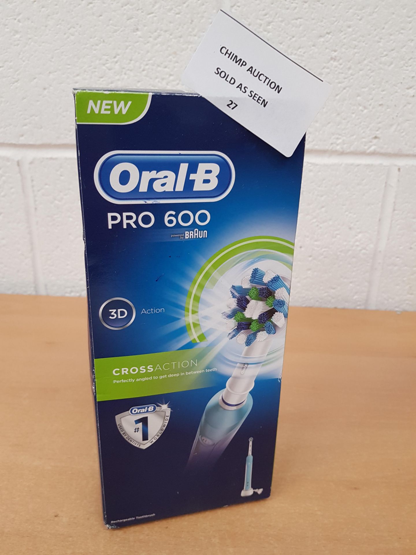 Oral-B Pro 600 Cross 3D Action Electric Rechargeable Toothbrush