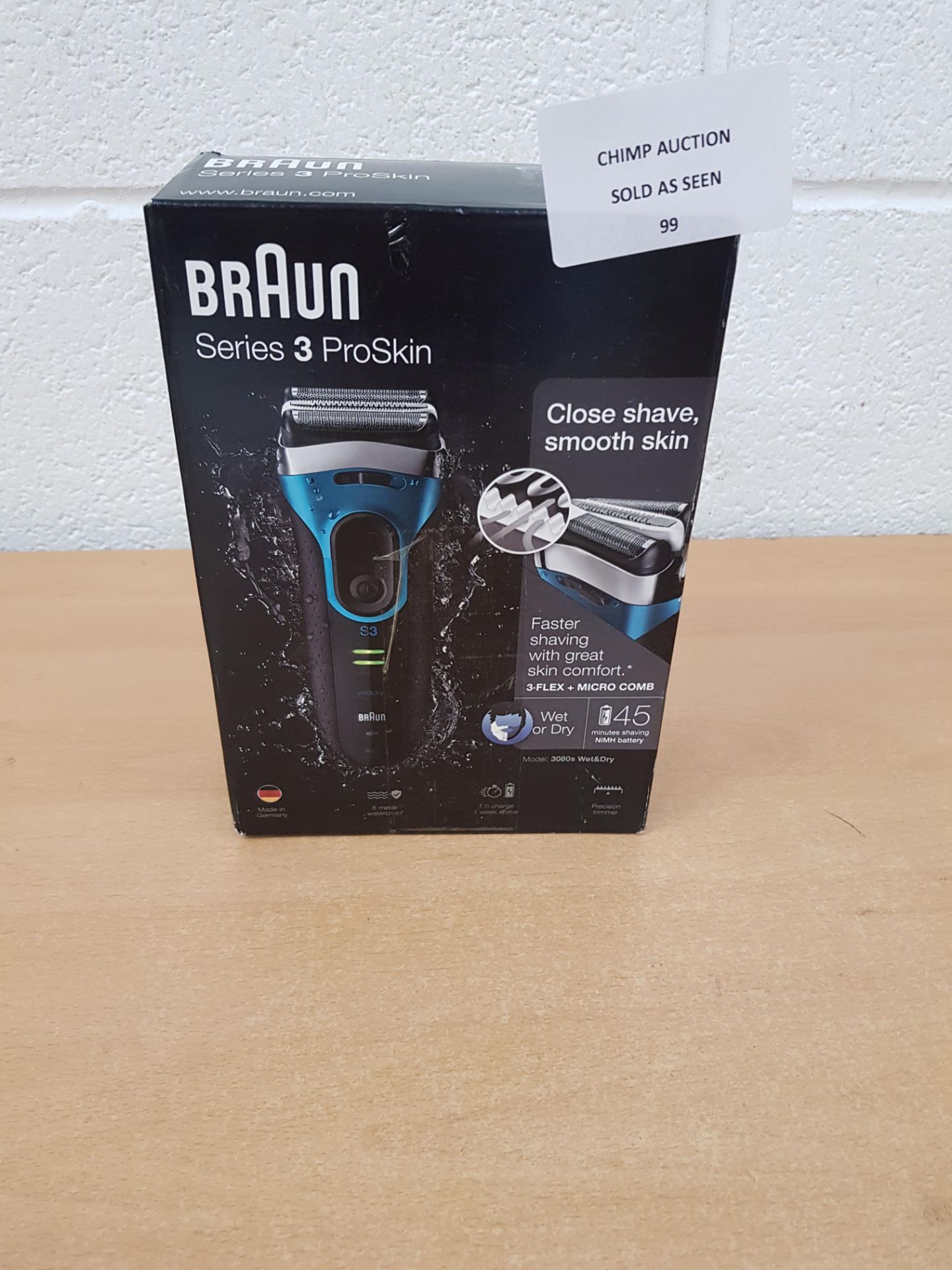 Braun Series 3 ProSkin 3080s Wet and Dry Electric Shaver RRP £129.99