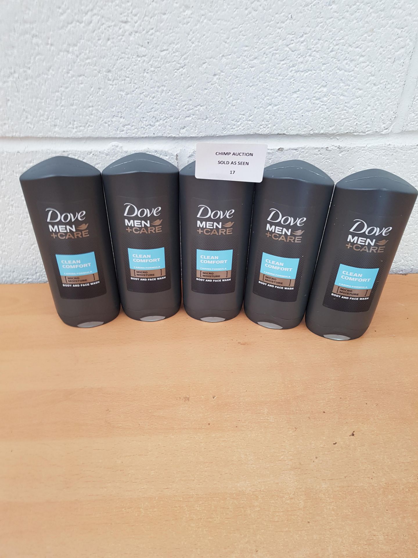 5X Brand new Dove Men +Care Clean Comfort Body & Face wash RRP £40.